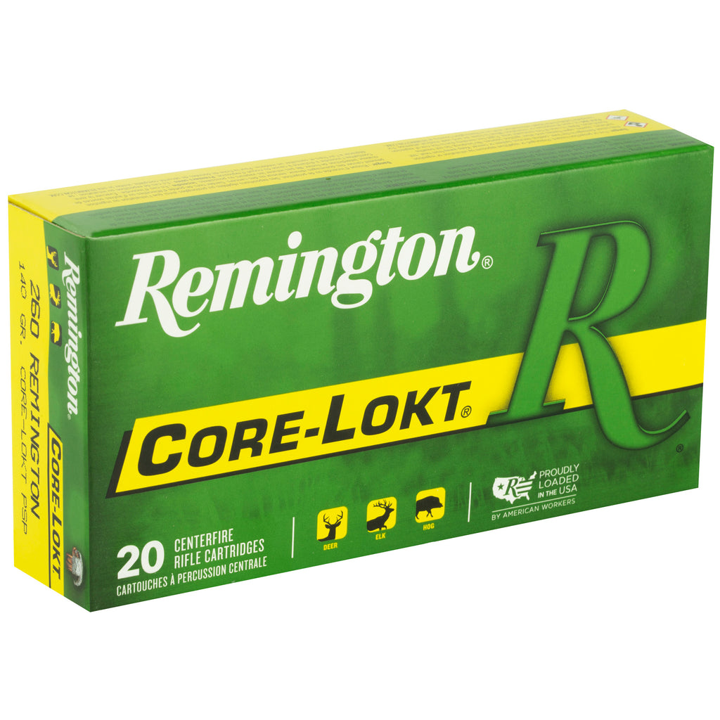 Remington Core-Lokt 260 Remington 140-Grain Pointed Soft Point Ammunition - Reliable Big Game Performance