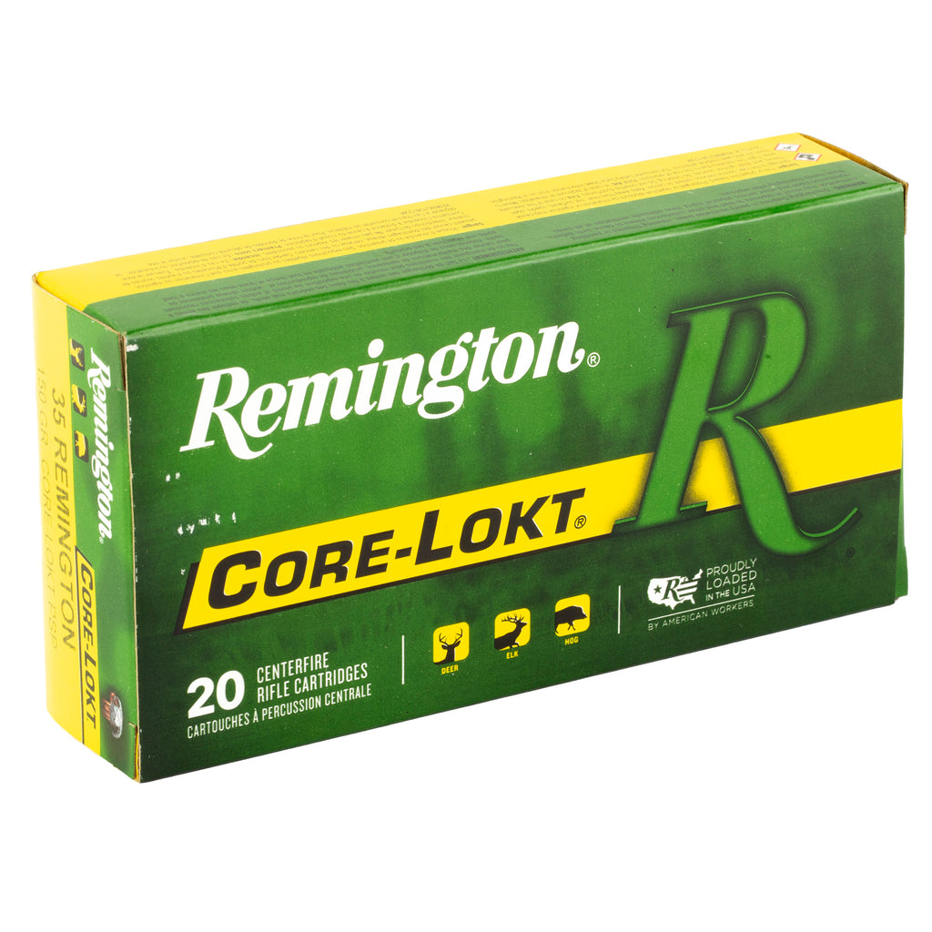 Remington Core-Lokt 150 Grain Pointed Soft Point Ammunition for 35 Remington — Box of 20 Rounds