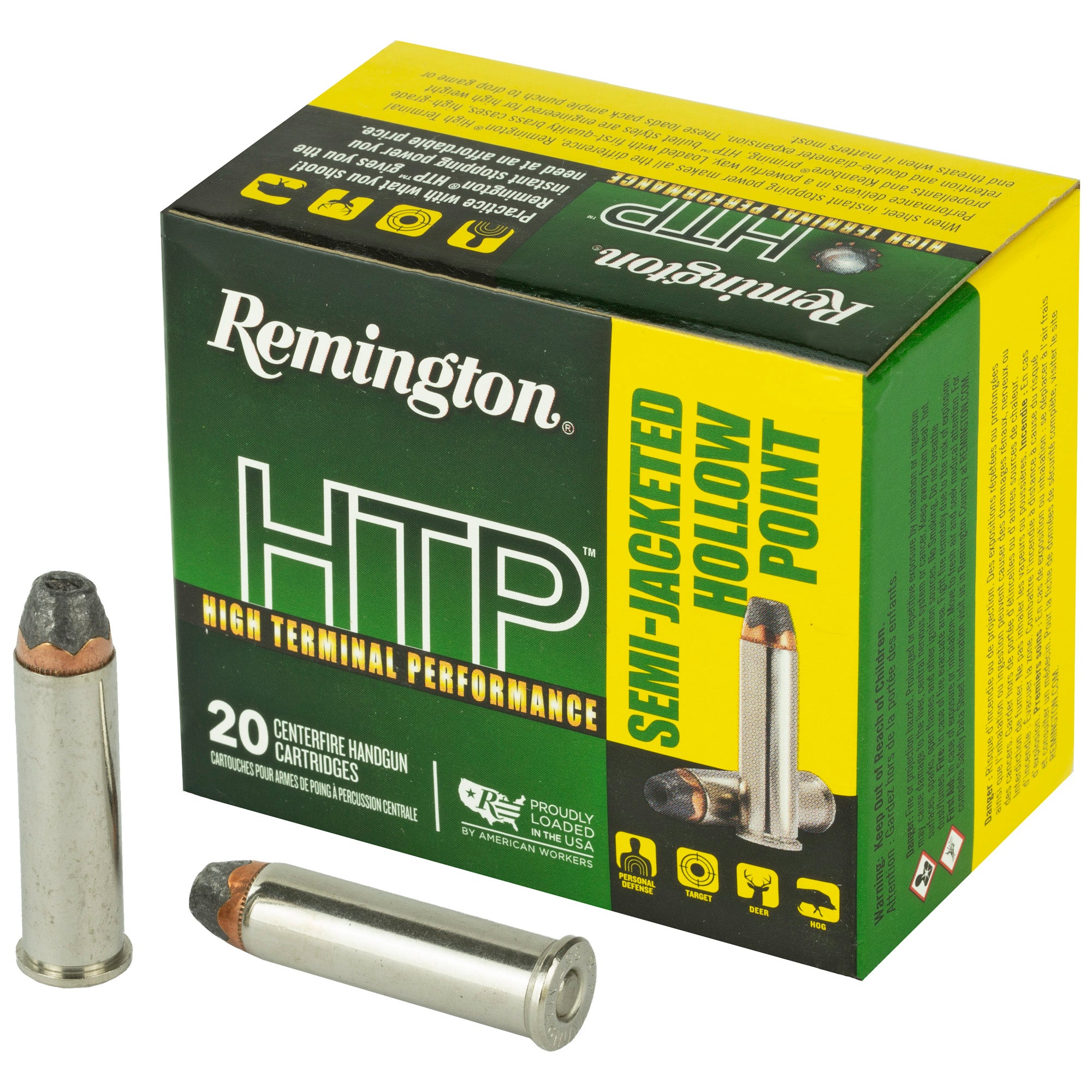 Remington High Terminal Performance .357 Magnum 158 Grain Semi-Jacketed Hollow Point Ammunition - 20 Rounds