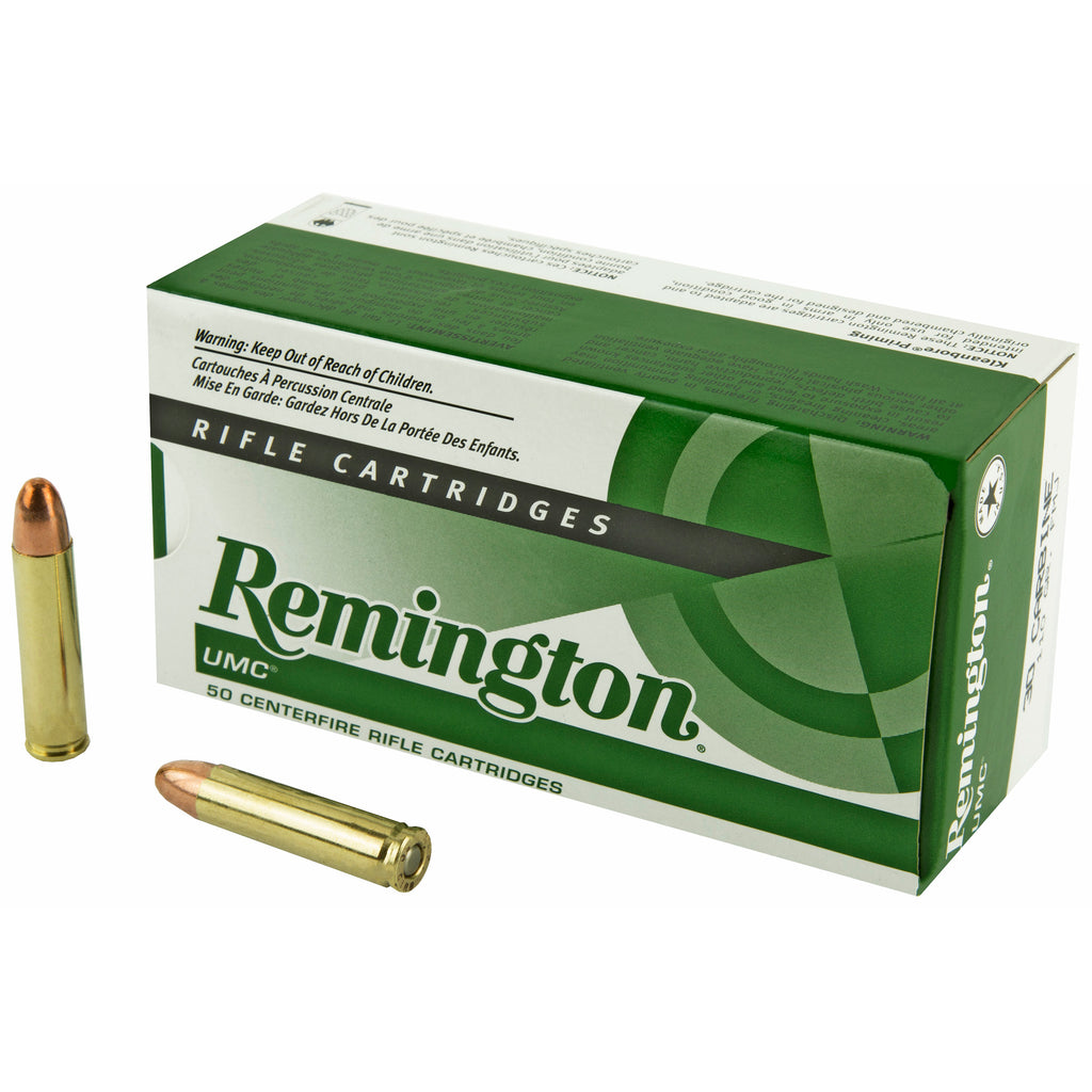 Remington UMC 30 Carbine 110 Grain Full Metal Jacket Rifle Ammunition, 50 Rounds per Box