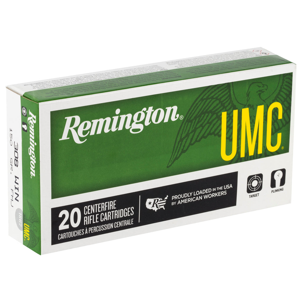 Remington UMC 308 Winchester 150 Grain Full Metal Jacket Rifle Ammo - 20 Rounds