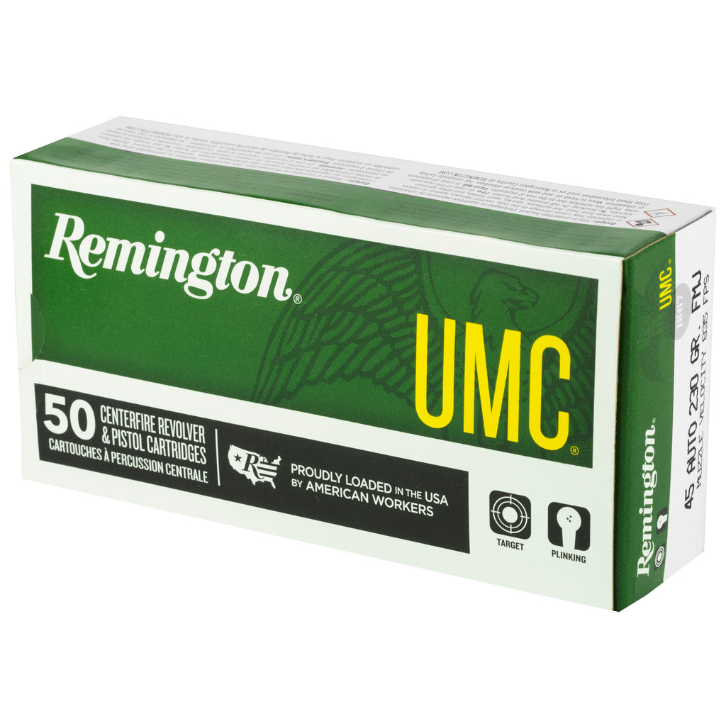 Remington UMC 45 ACP 230-Grain Full Metal Jacket Ammunition (50 Rounds per Box)