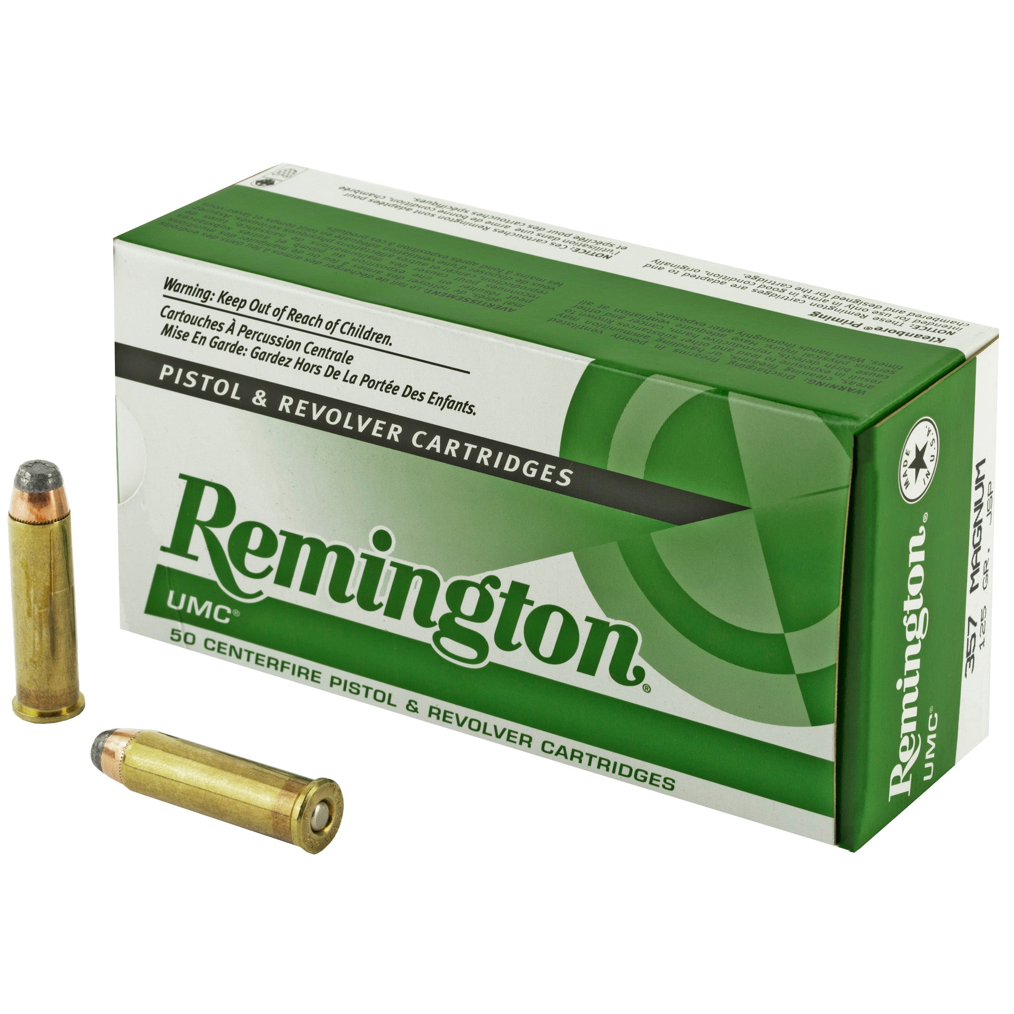 Remington UMC .357 Magnum 125 Grain Jacketed Soft Point Ammunition - 50 Rounds