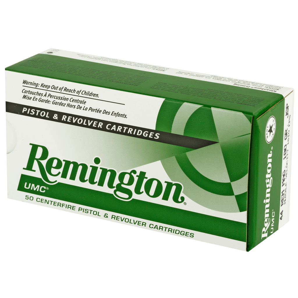 Remington UMC 44 Magnum 180-Grain Jacketed Soft Point Ammunition, 50 Rounds per Box