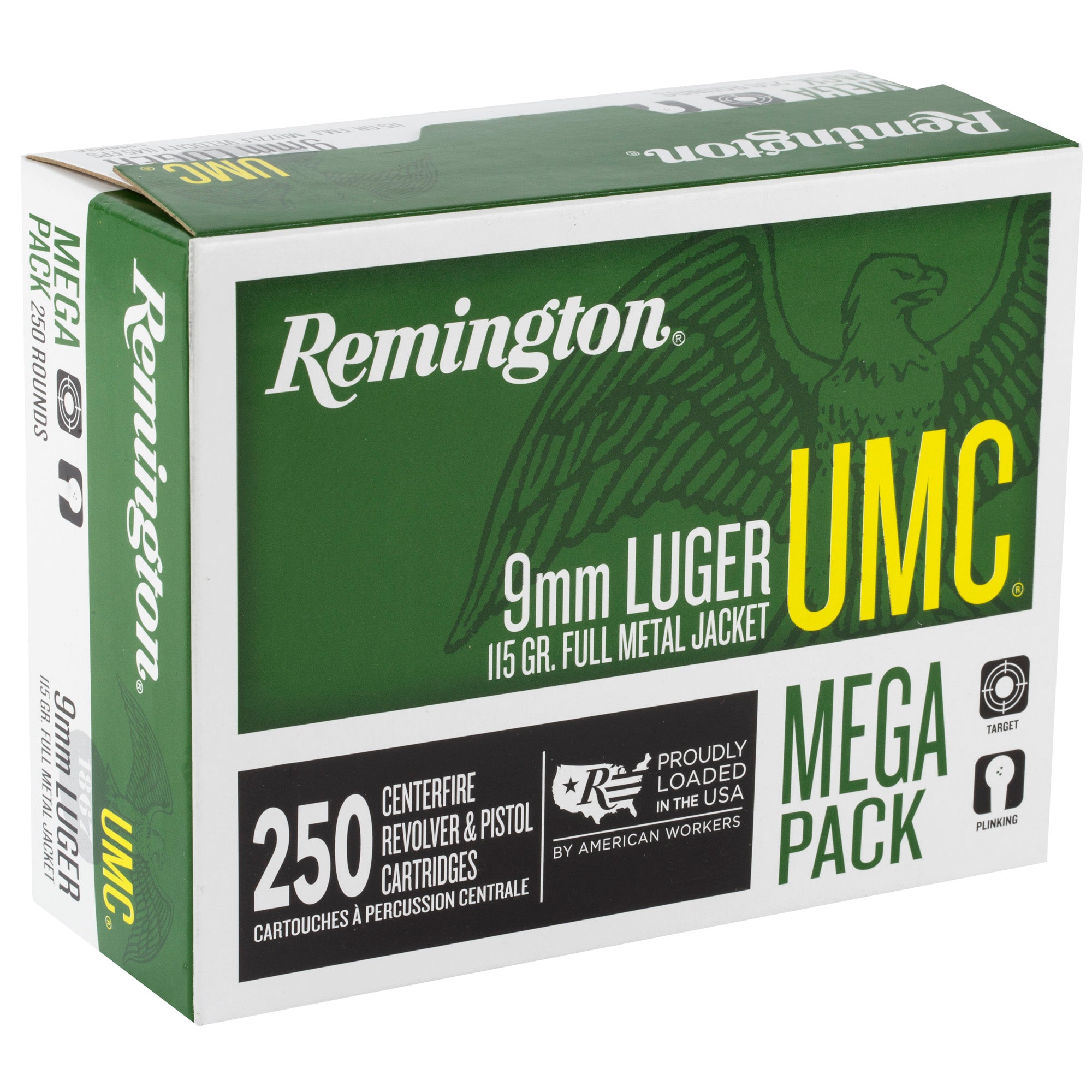 Remington UMC 9mm 115 Grain Full Metal Jacket Ammunition – Pack of 250 Rounds