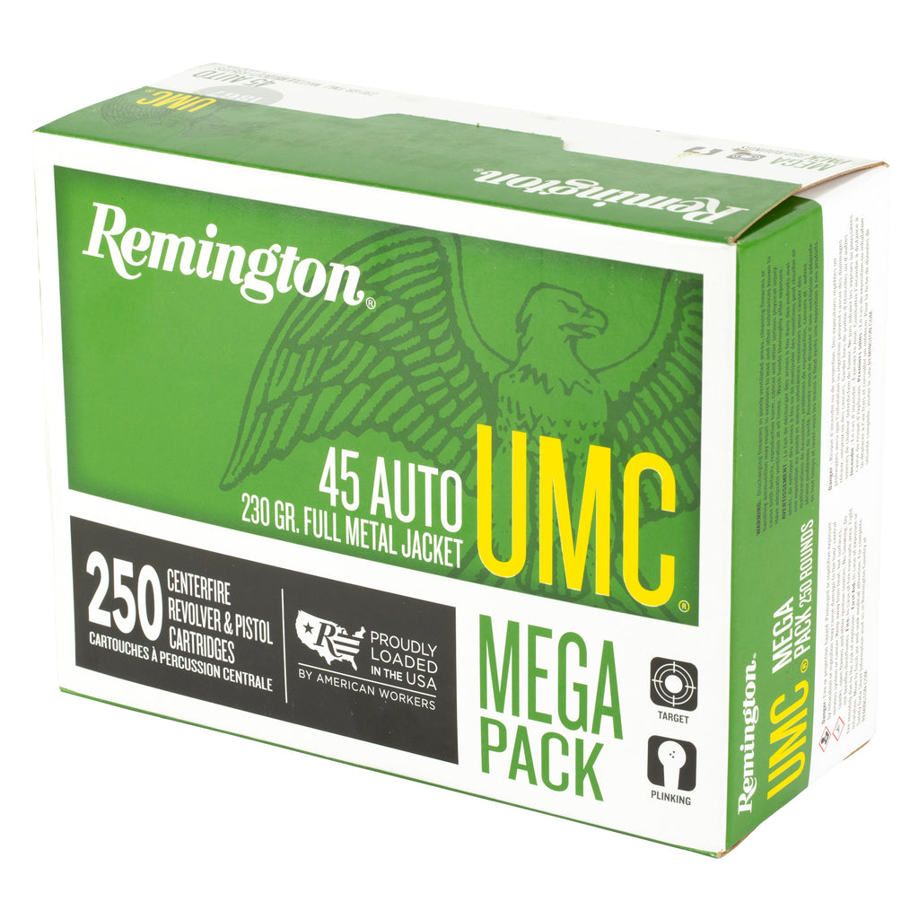 Remington UMC 45 ACP 230-Grain Full Metal Jacket Ammunition (250 Rounds per Box, 1000 per Case)