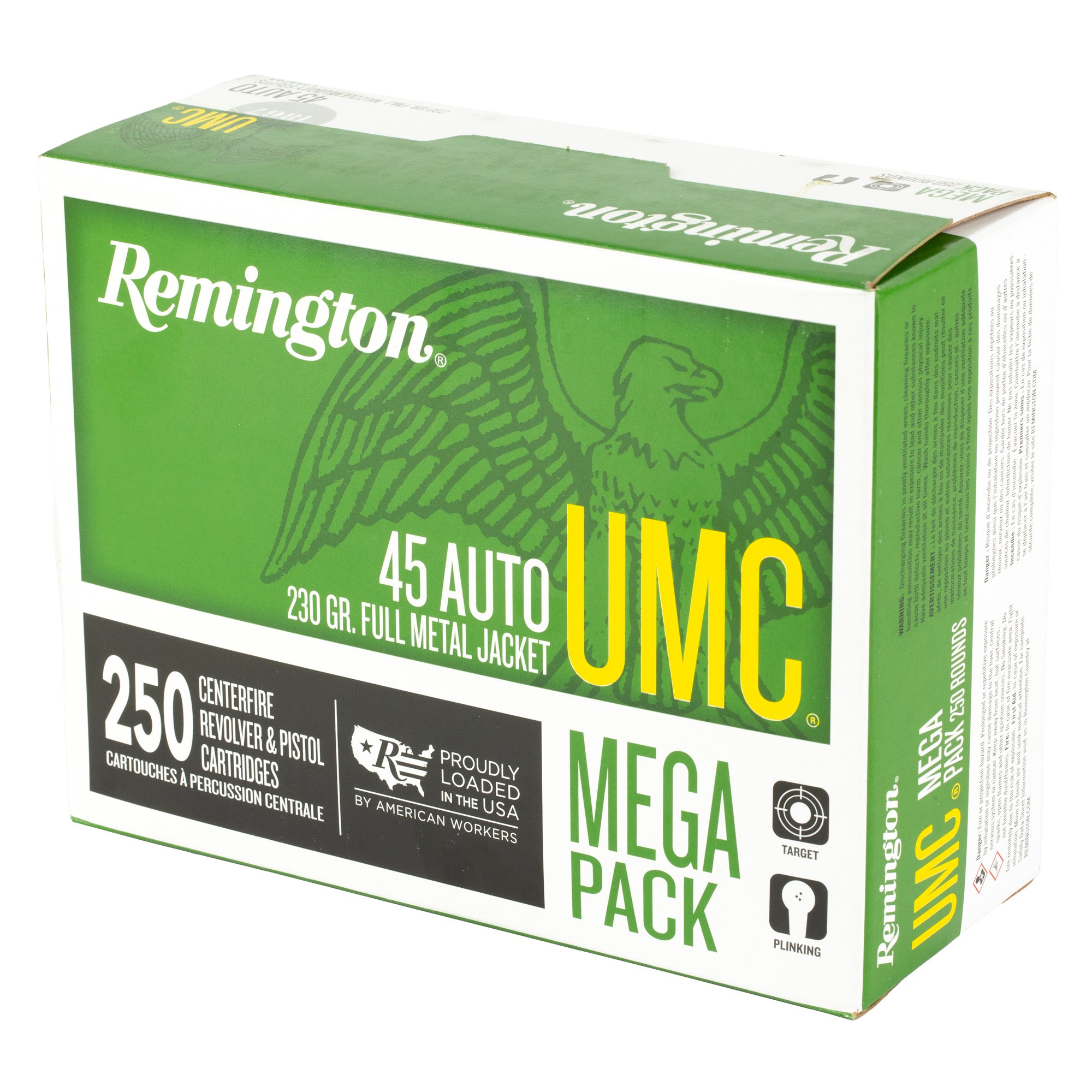 Remington UMC 45 ACP 230-Grain Full Metal Jacket Ammunition (250 Rounds per Box, 1000 per Case)