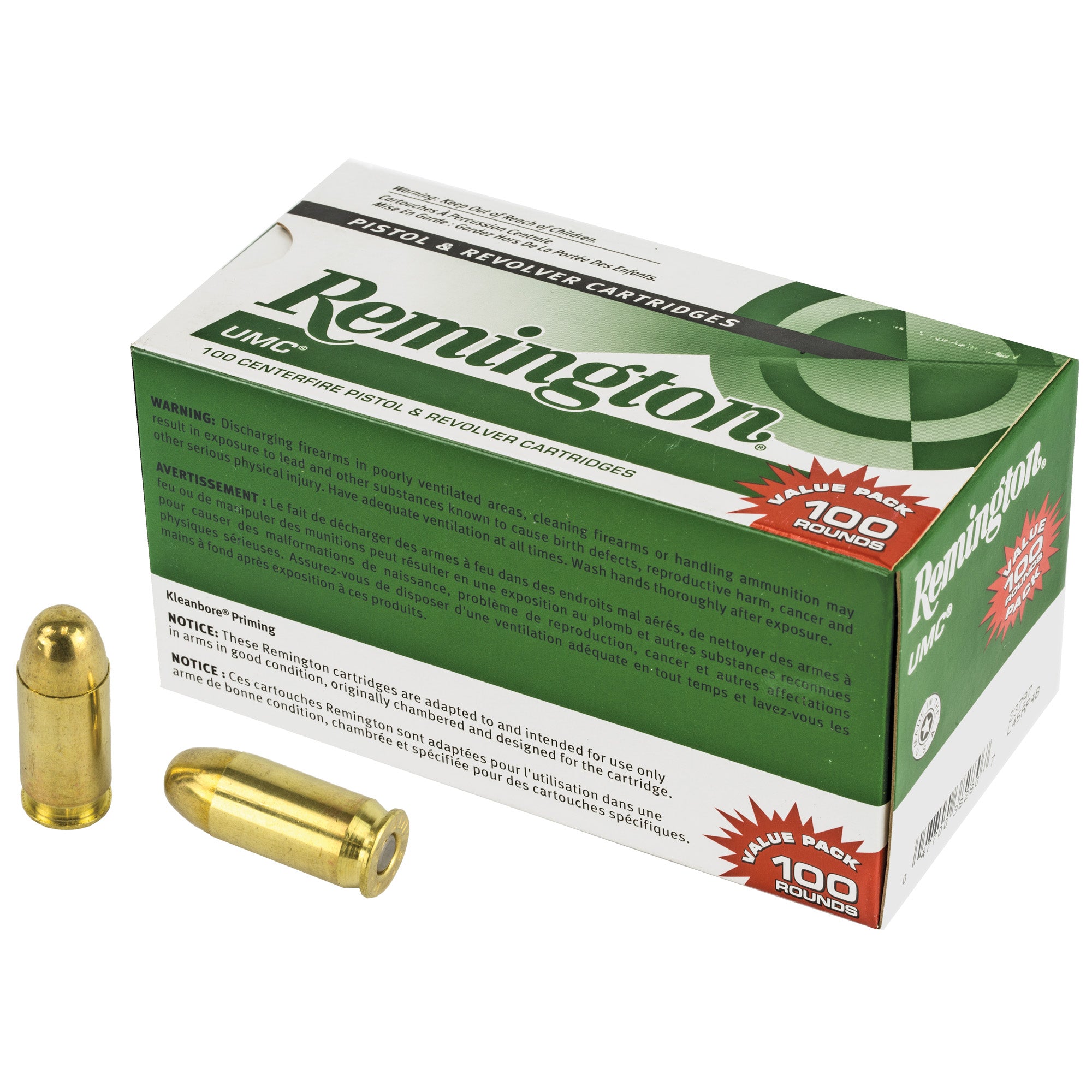 Remington UMC VP 45 ACP 230-Grain Full Metal Jacket Ammunition – 100 Rounds per Box