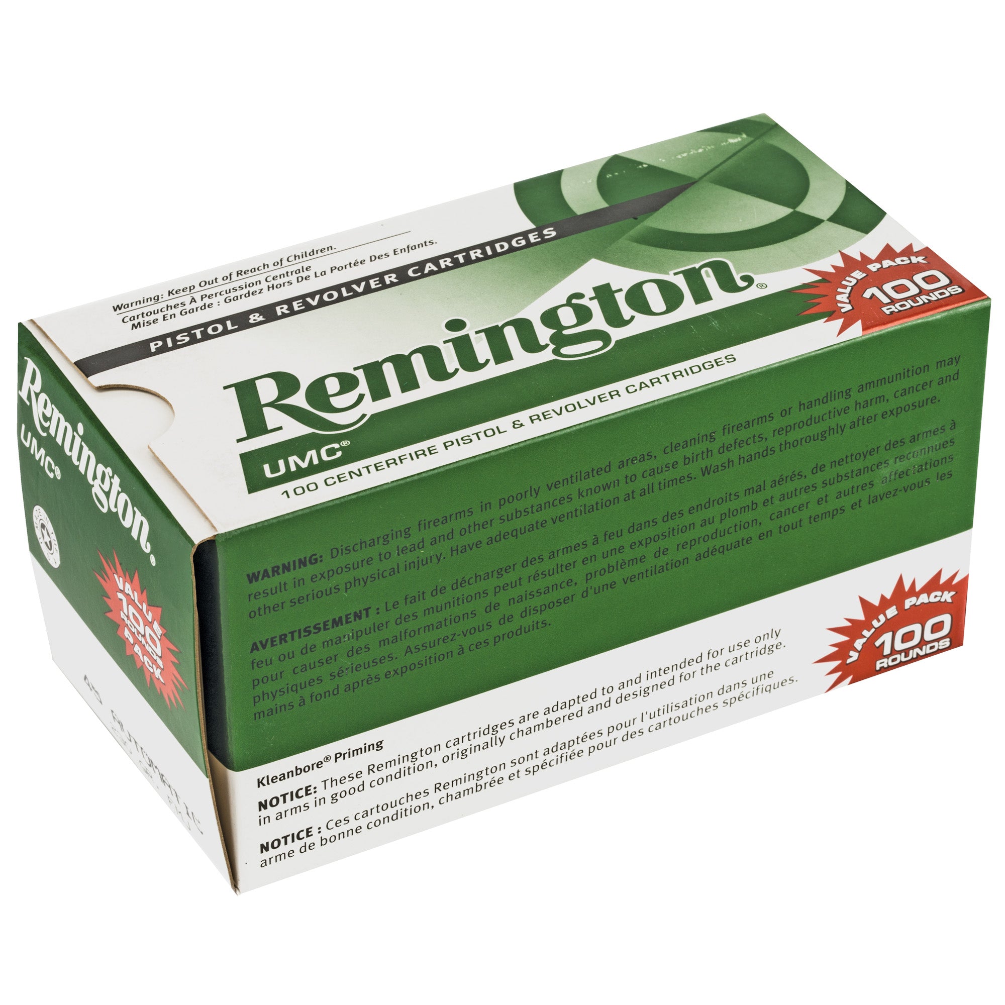 Remington UMC VP 45 ACP 230-Grain Full Metal Jacket Ammunition – 100 Rounds per Box