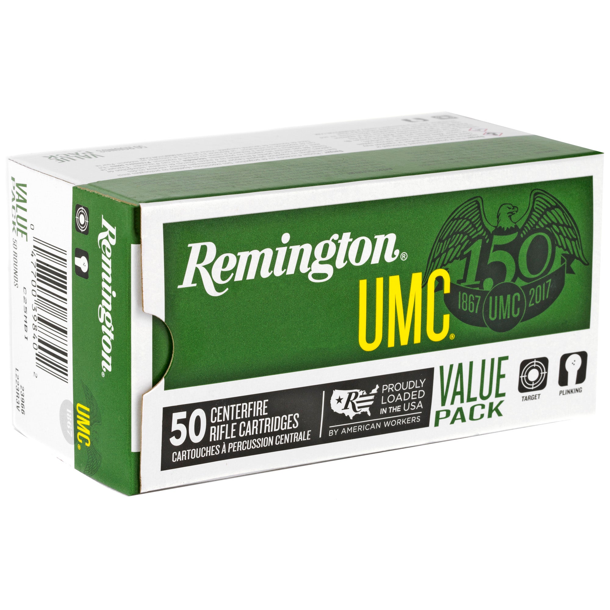Remington UMC .223 Remington 55 Grain Full Metal Jacket Rifle Ammunition - 50 Rounds Per Box