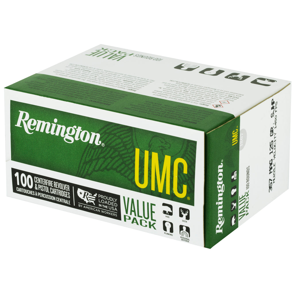 Remington UMC 357 Magnum 125-Grain Semi-Jacketed Hollow Point Ammunition - Value Pack