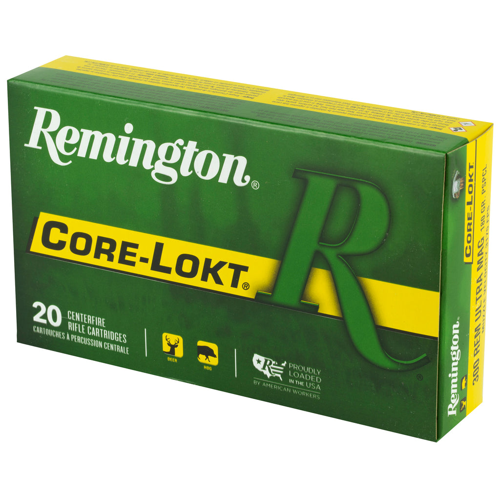 Remington Core-Lokt PSP .300 Remington Ultra Magnum 180-Grain Pointed Soft Point Ammunition - 20 Rounds