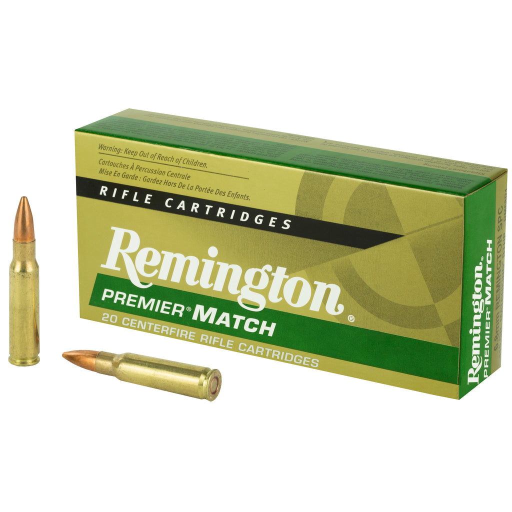 Remington Premier Match 6.8 SPC 115-Grain Boat Tail Hollow Point Ammunition - Precision Performance for Competitive Shooting