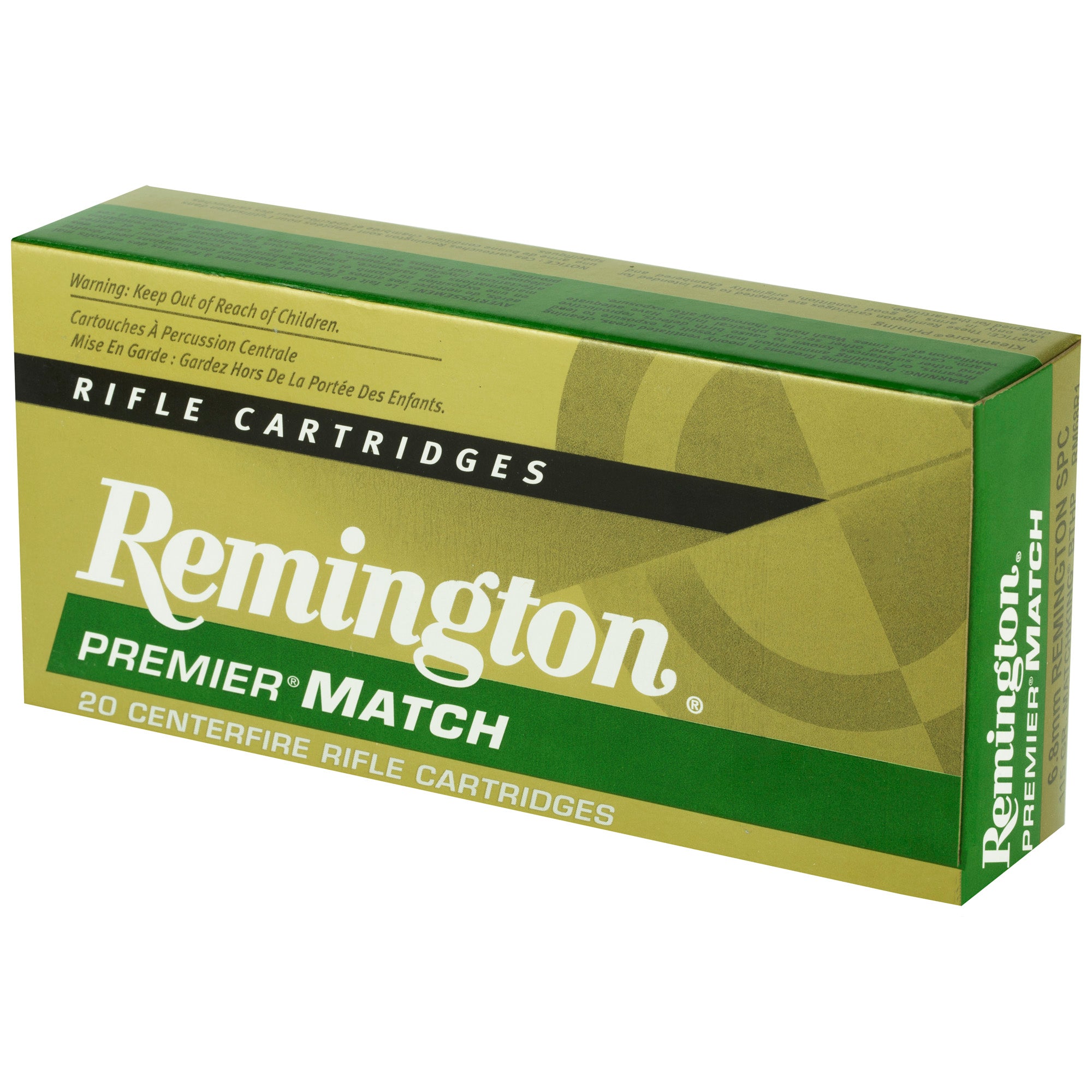 Remington Premier Match 6.8 SPC 115-Grain Boat Tail Hollow Point Ammunition - Precision Performance for Competitive Shooting