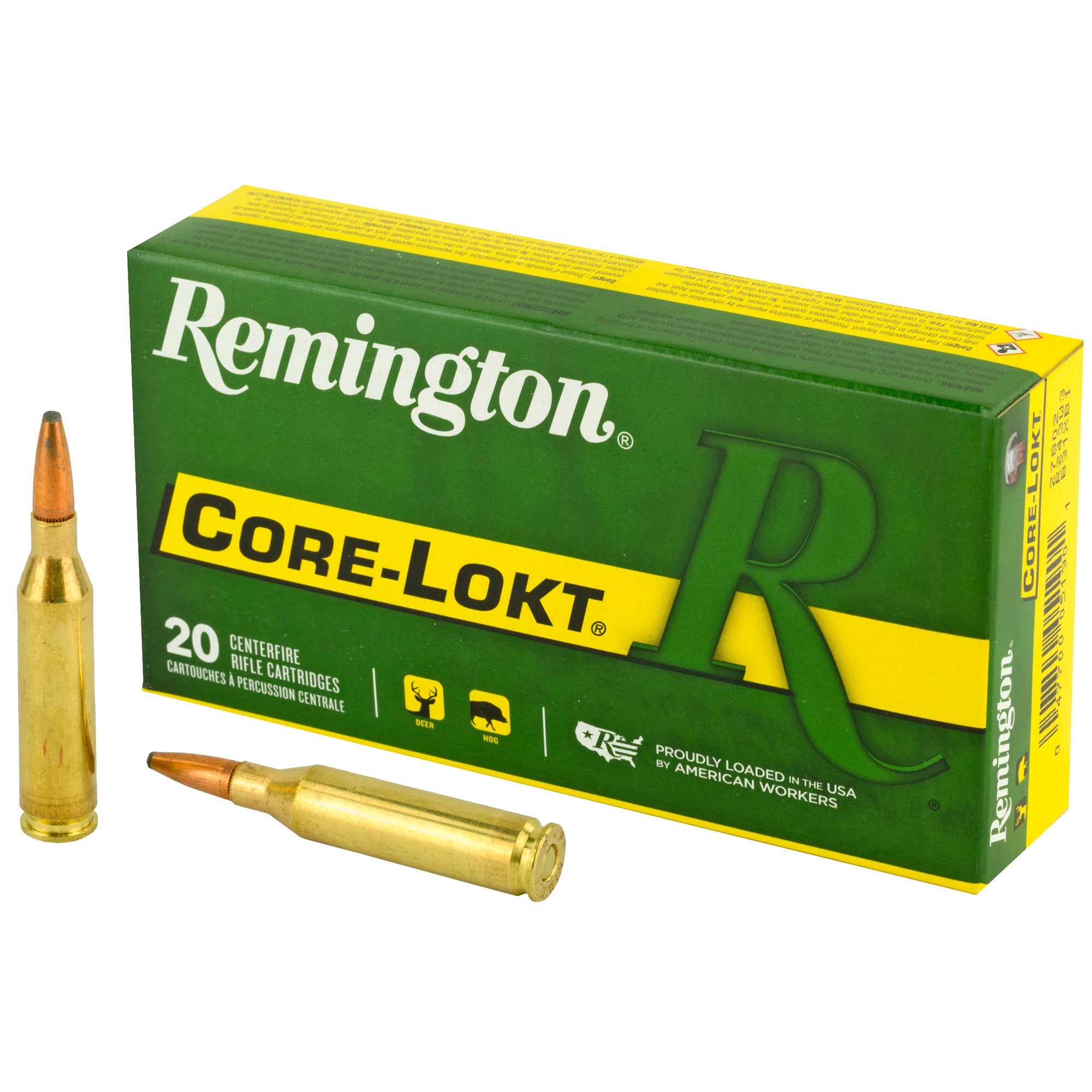 Remington Core-Lokt 243 Winchester 100 Grain Pointed Soft Point Ammunition - Reliable Big Game Hunting Ammo