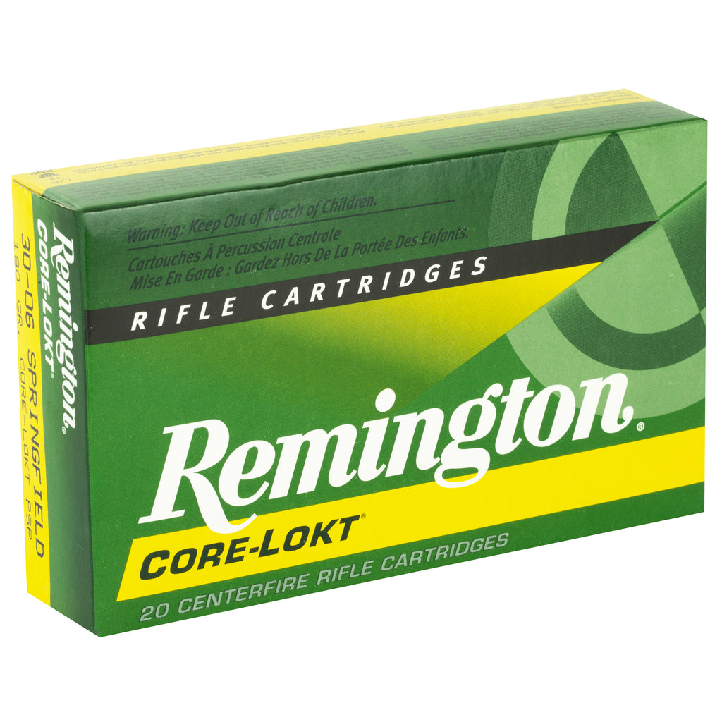 Remington Core-Lokt 30-06 Springfield 180 Grain Pointed Soft Point Ammunition - Trusted Big Game Load