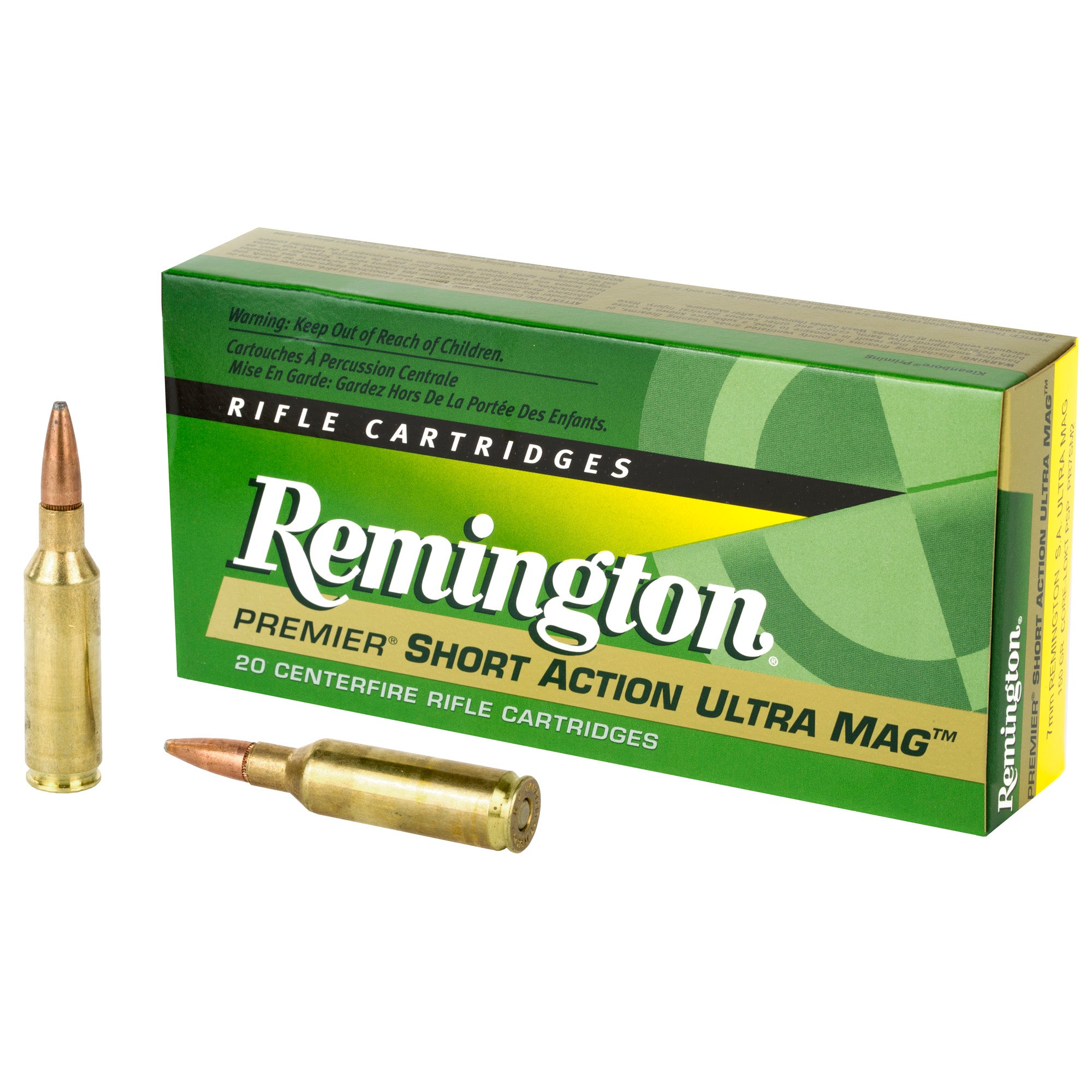 Remington Core-Lokt 7mm Short Action Ultra Mag 150 Grain Pointed Soft Point Ammunition (20 Rounds per Box)