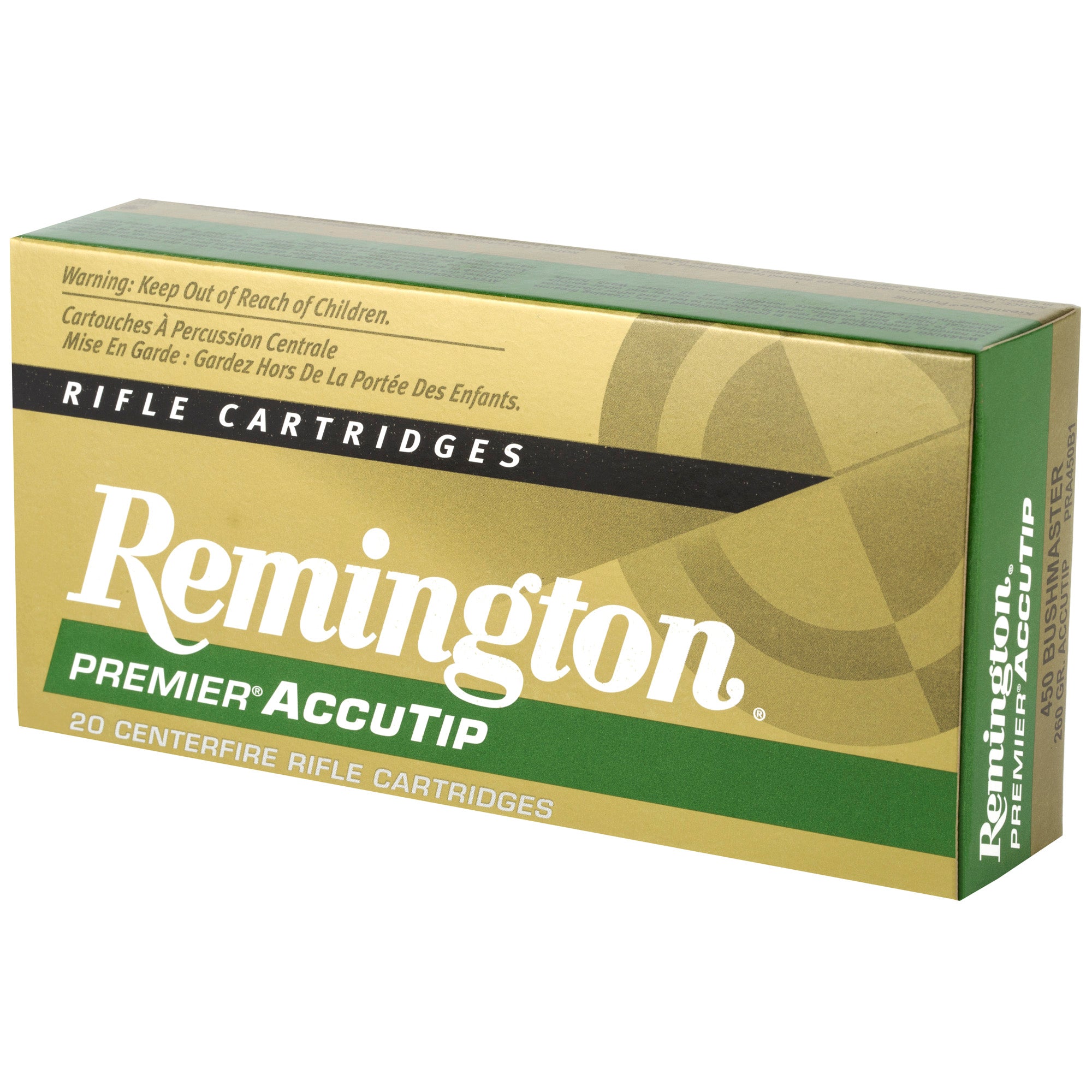 Remington Premier AccuTip .450 Bushmaster Hollow Point Ammunition - 260 Grain, 20 Rounds per Box