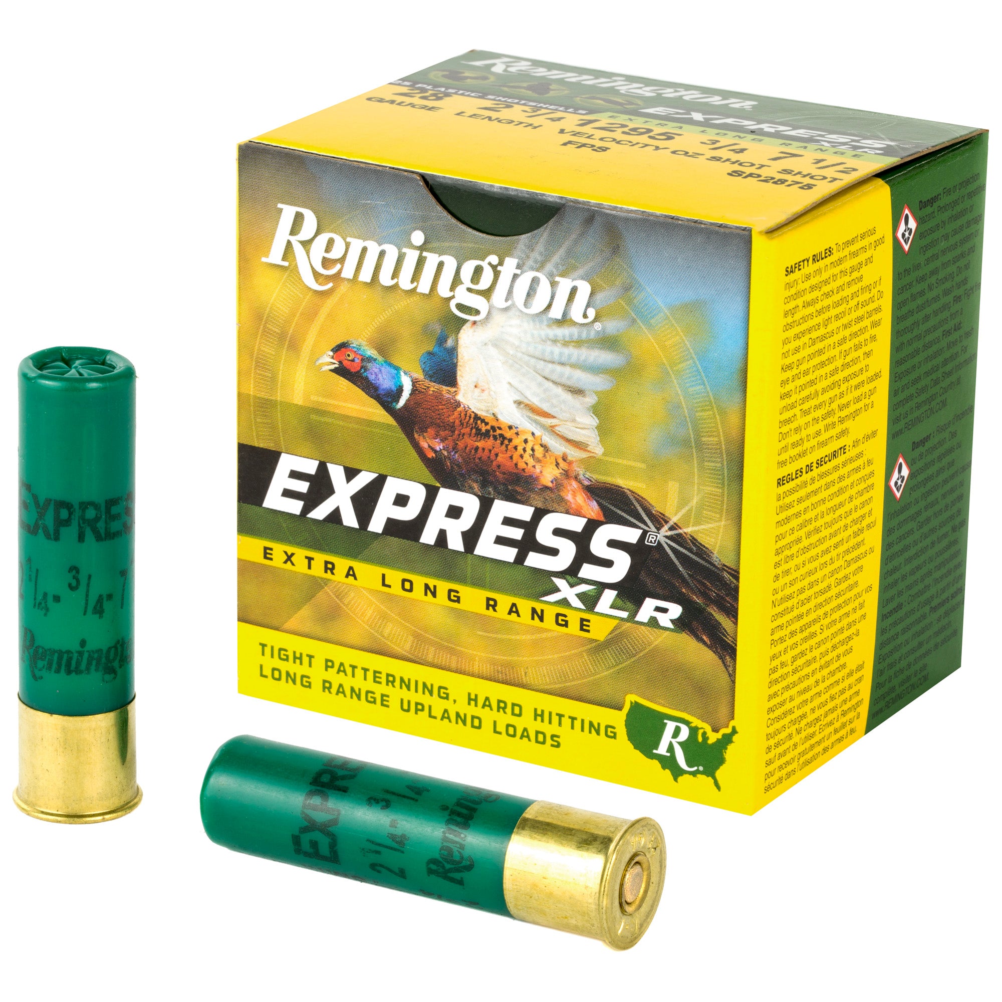 Remington Express Long Range 28 Gauge Shotgun Shells - 3/4 oz #7.5 Lead, 25/Box