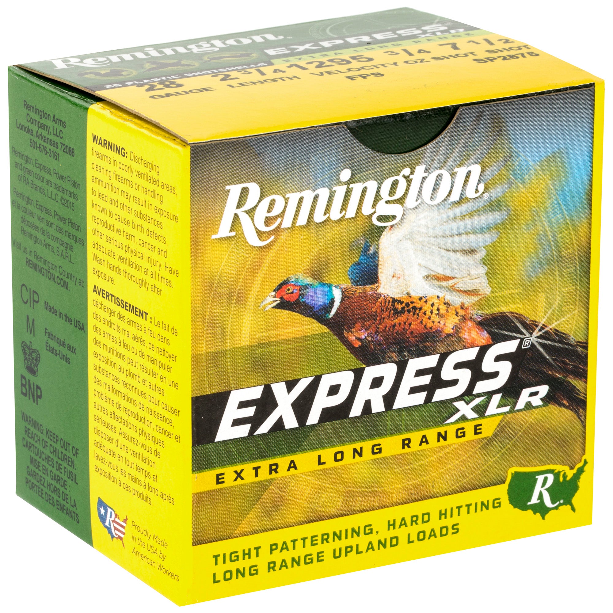 Remington Express Long Range 28 Gauge Shotgun Shells - 3/4 oz #7.5 Lead, 25/Box