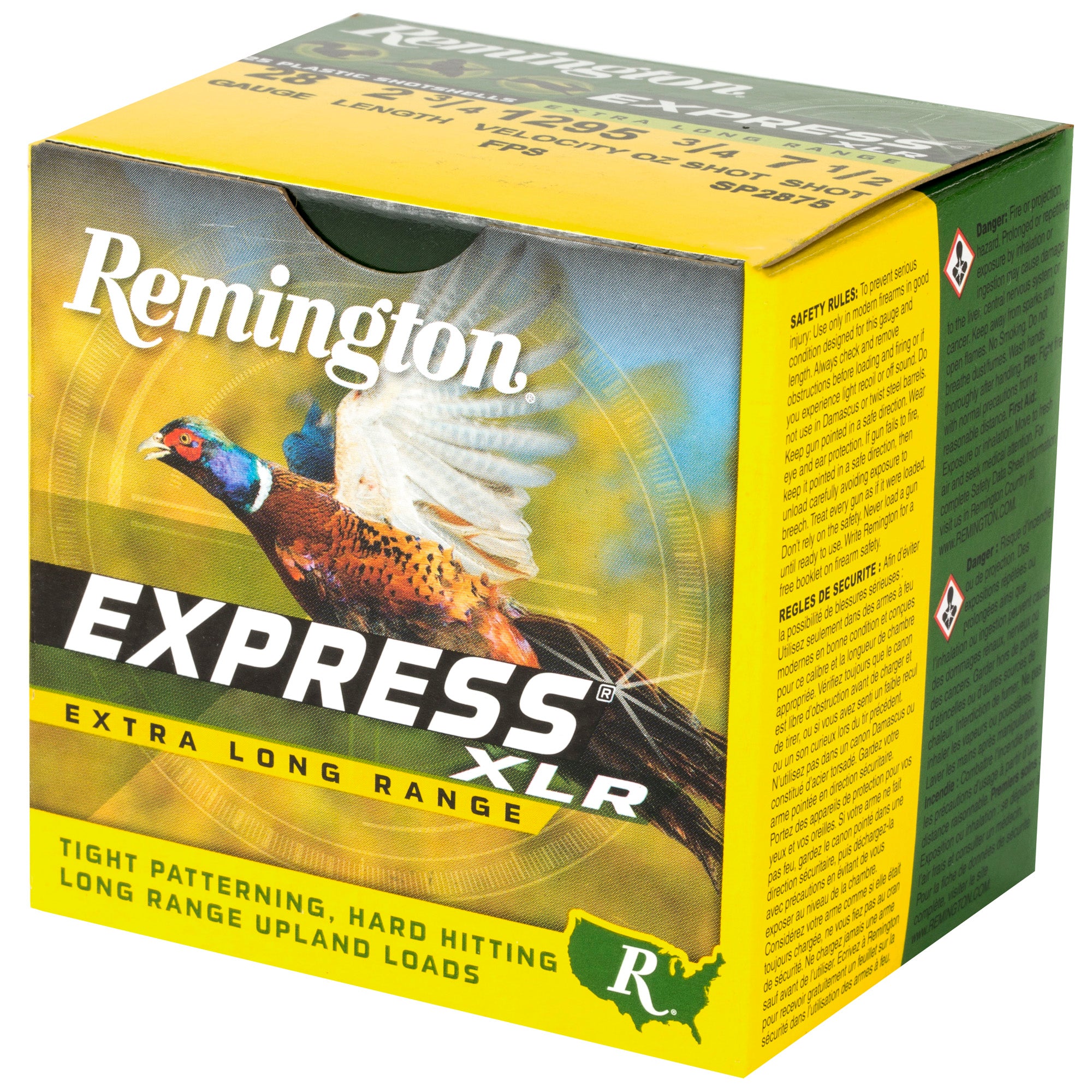 Remington Express Long Range 28 Gauge Shotgun Shells - 3/4 oz #7.5 Lead, 25/Box