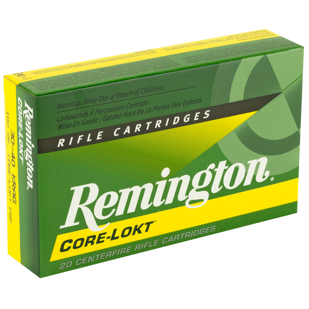 Remington Core-Lokt 30-40 Krag 180 Grain Pointed Soft Point Ammunition (20 Rounds per Box)