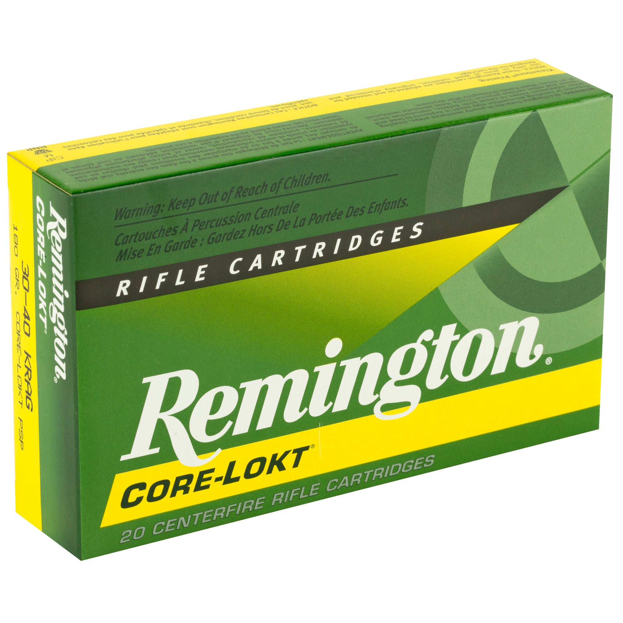 Remington Core-Lokt 30-40 Krag 180 Grain Pointed Soft Point Ammunition (20 Rounds per Box)