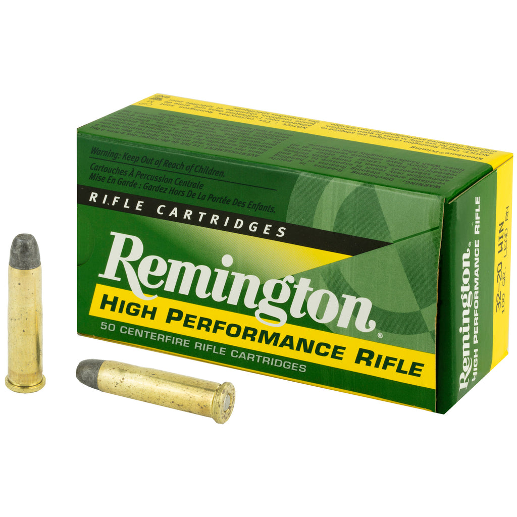 Remington Core Lokt 32-20 Winchester 100-Grain Lead Flat Nose Centerfire Rifle Ammunition - Pack of 50