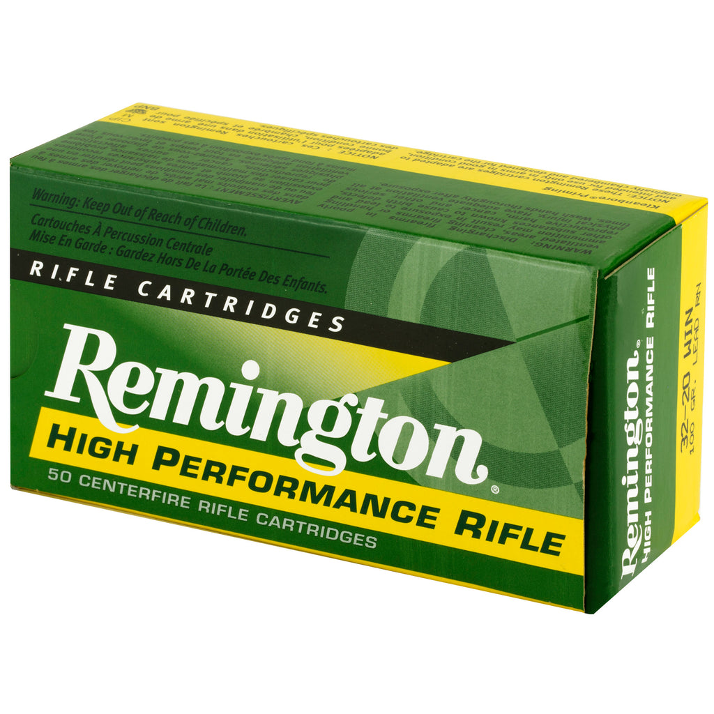 Remington Core Lokt 32-20 Winchester 100-Grain Lead Flat Nose Centerfire Rifle Ammunition - Pack of 50