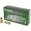 Remington Subsonic 45 ACP 230-Grain Flat Nose Ammunition - 50 Rounds per Box
