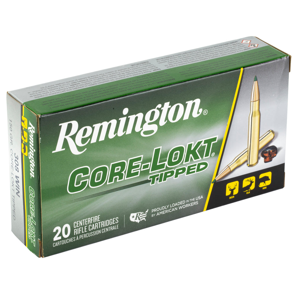 Remington Core-Lokt Tipped .308 Winchester 150-Grain Polymer Tip Hunting Ammo (20 Rounds per Box)