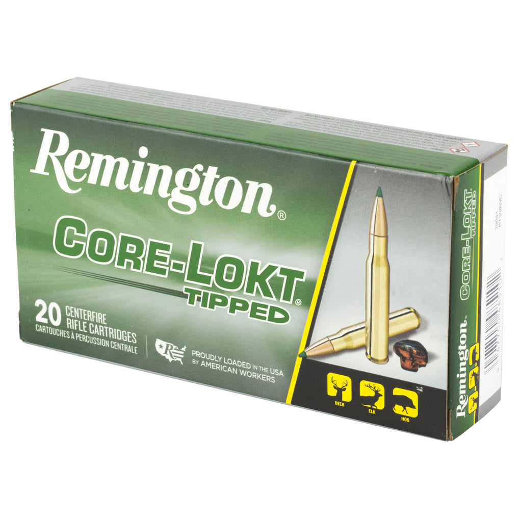 Remington Core-Lokt Tipped .308 Winchester Ammo – 180 Grain, Polymer Tip, 20 Rounds per Box