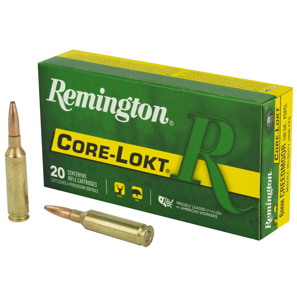Remington Core-Lokt PSP 6mm Creedmoor 100 Grain Pointed Soft Point Ammunition - Reliable Big Game Cartridge