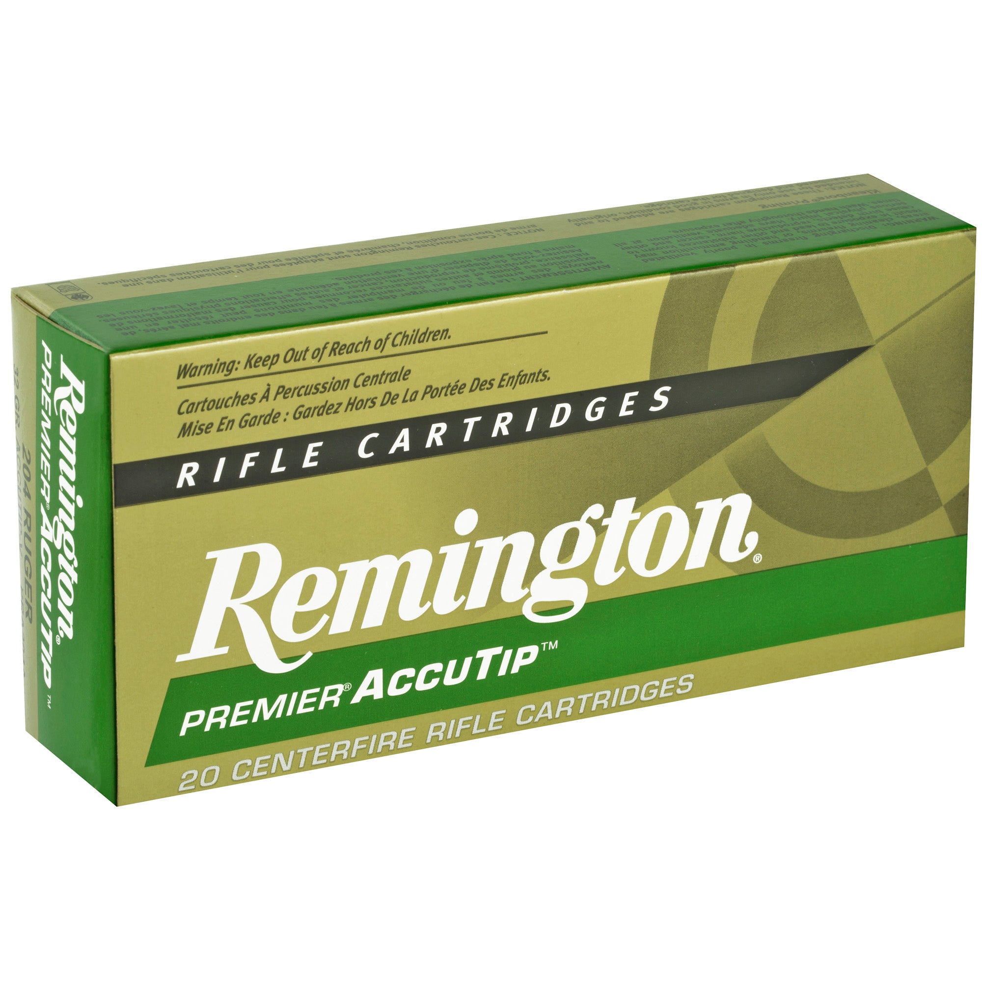 Remington Premier AccuTip-V 204 Ruger 32 Grain Varmint Bullet - Pack of 20