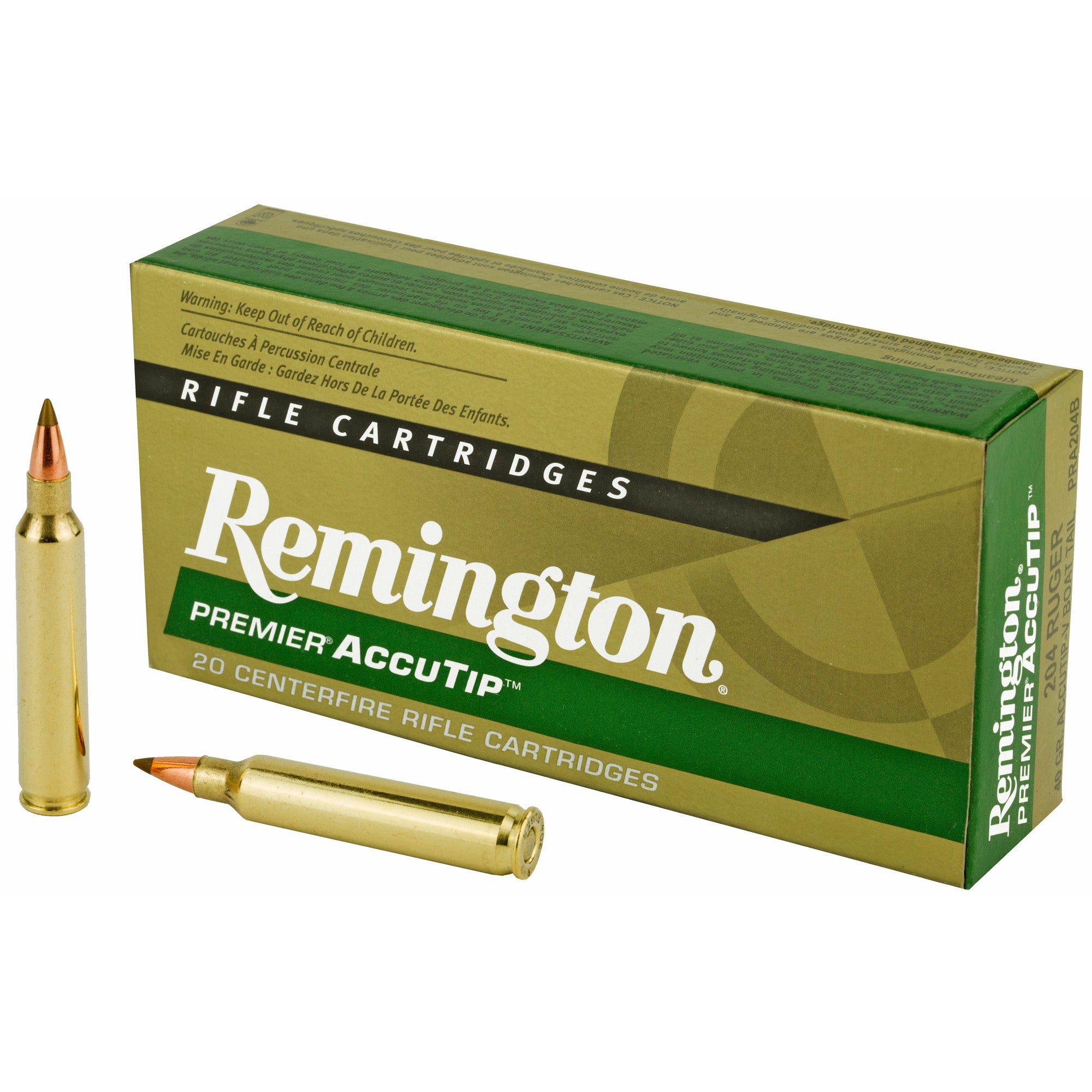 Remington Premier AccuTip V .204 Ruger 40-Grain Varmint Bullet (20 Rounds per Box)