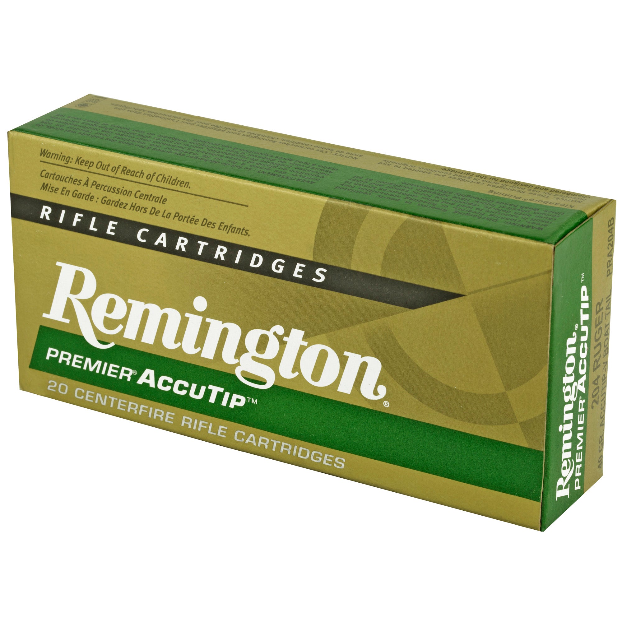 Remington Premier AccuTip V .204 Ruger 40-Grain Varmint Bullet (20 Rounds per Box)