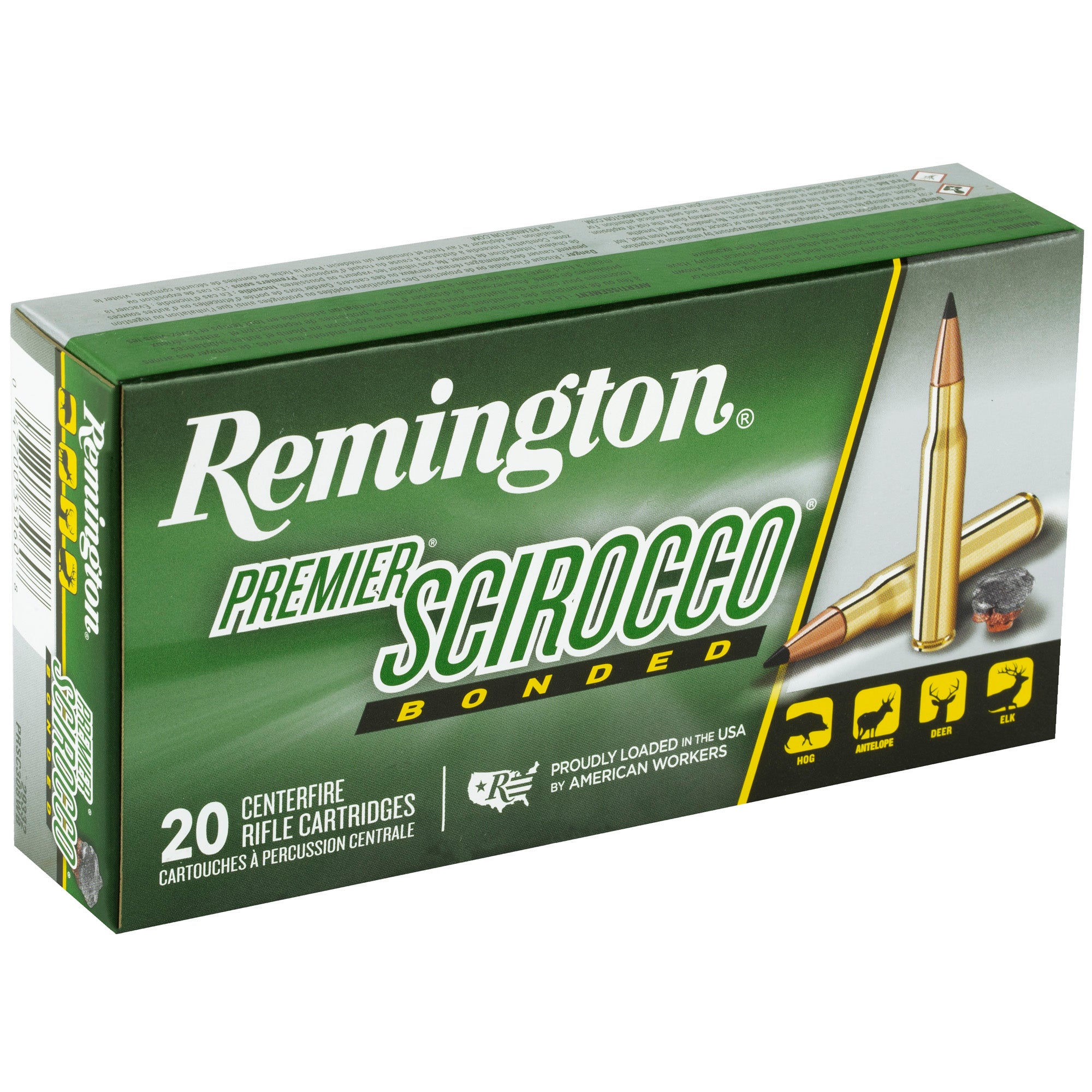 Remington Premier Scirocco Bonded .308 Winchester 165-Grain Polymer Tip Ammunition - 20 Rounds