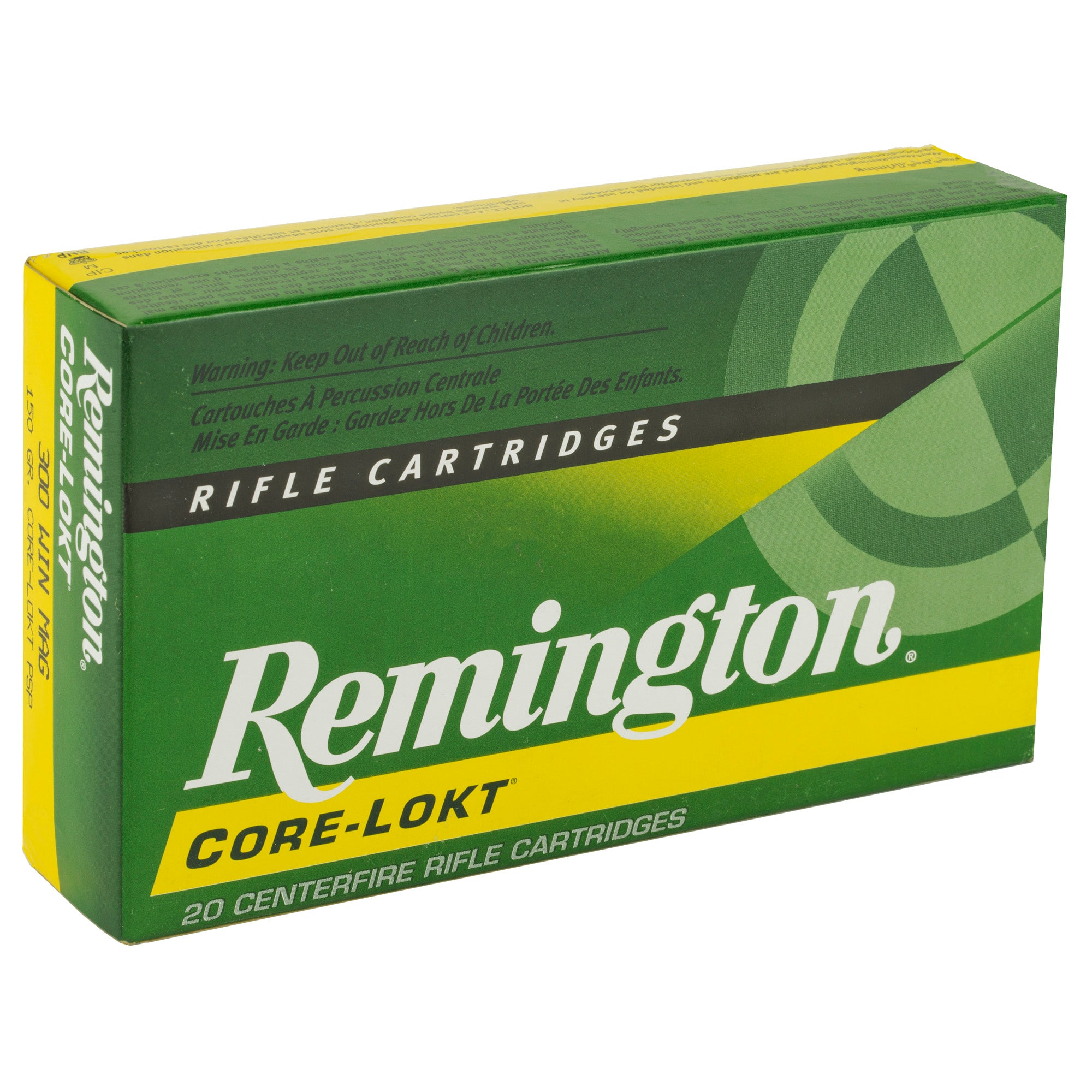 Remington Core-Lokt 300 Winchester Magnum 150 Grain Pointed Soft Point Ammunition (20 Rounds per Box)