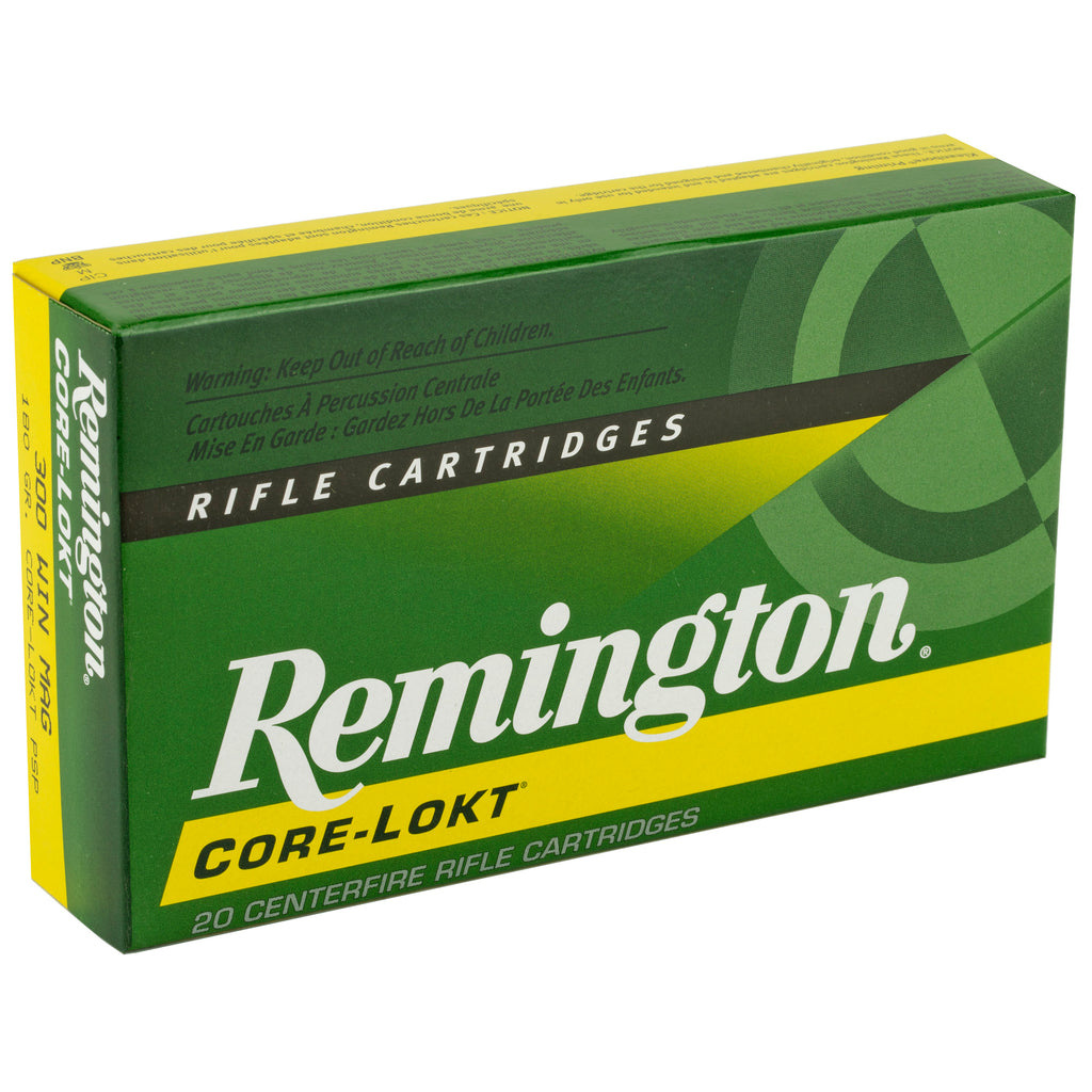 Remington Core-Lokt 300 Winchester Magnum, 180-Grain Pointed Soft Point Ammunition (20 Rounds per Box)