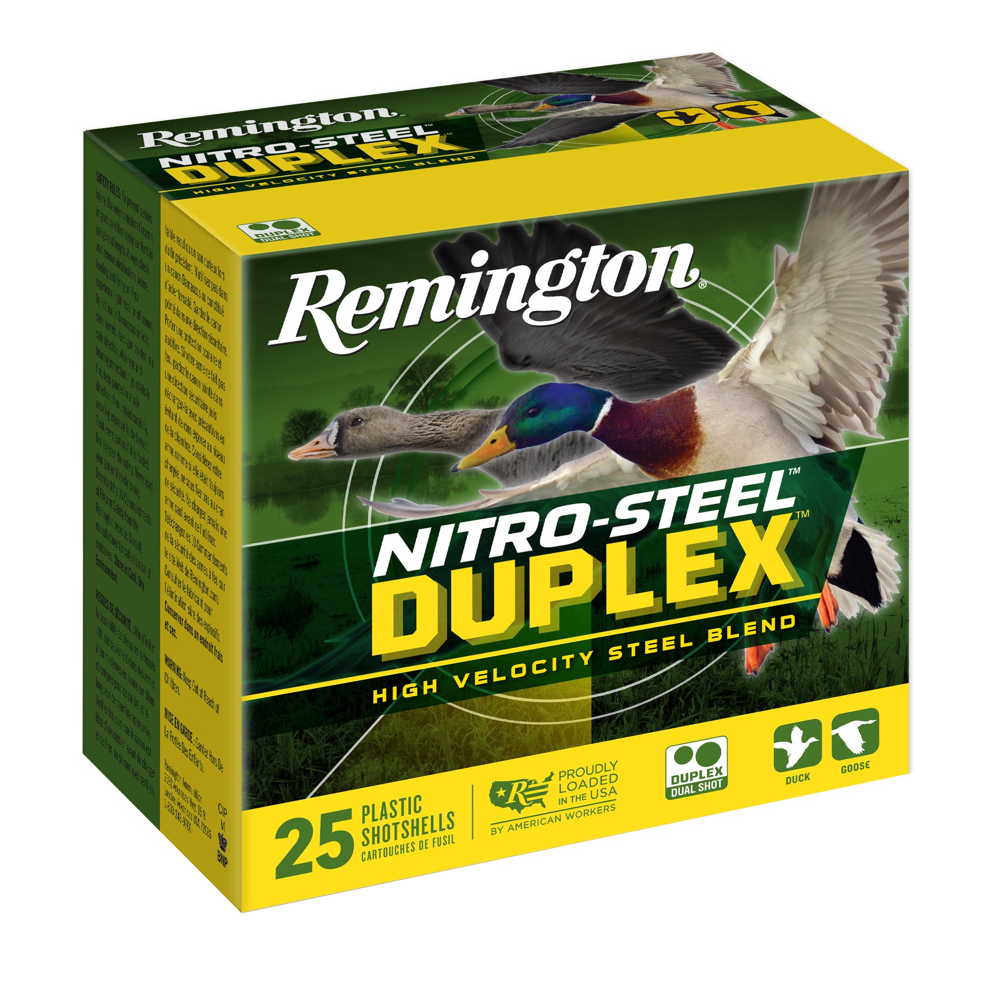 Remington Nitro Steel Duplex 12 Gauge Steel Shot Shells – 25 Rounds
