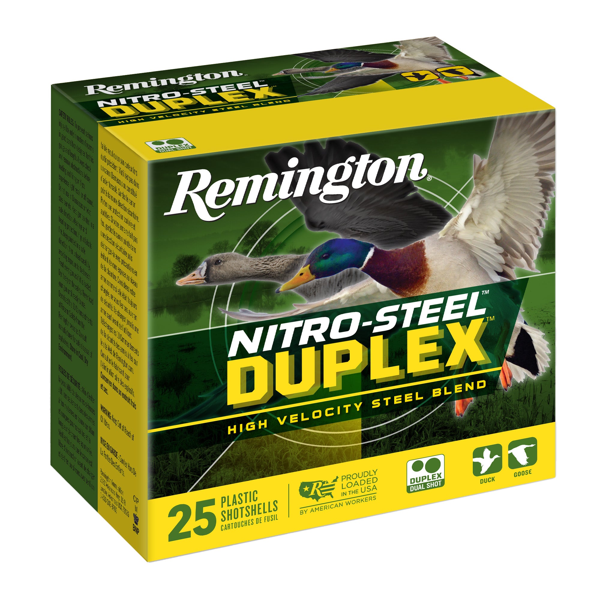 Remington Nitro Steel Duplex 12 Gauge 3 - Steel Shot Shells for Waterfowl Hunting
