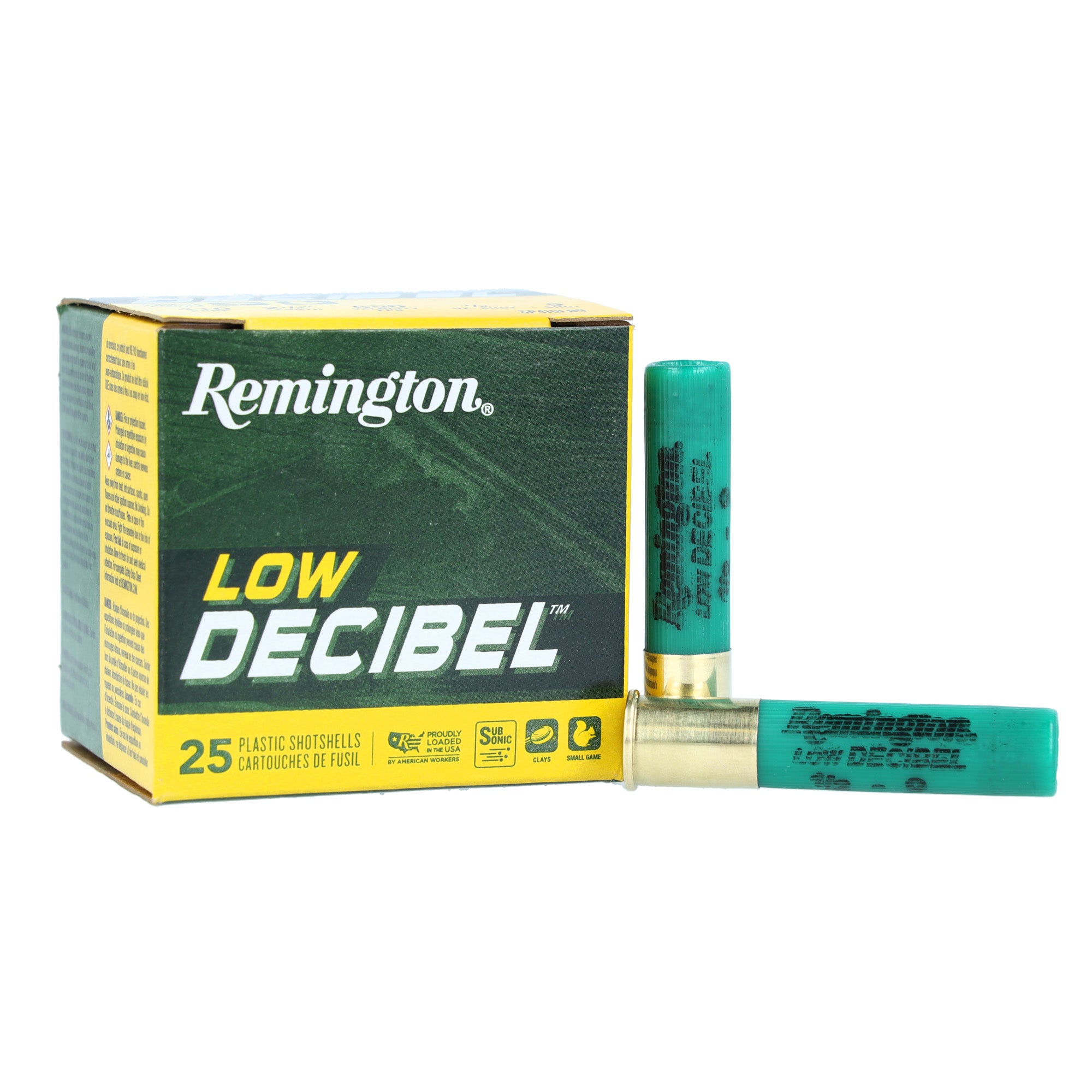 Remington Low Decibel .410 Bore Shotgun Shells – Subsonic 550 fps, 1/2 oz #9 Shot, 25 Rounds per Box
