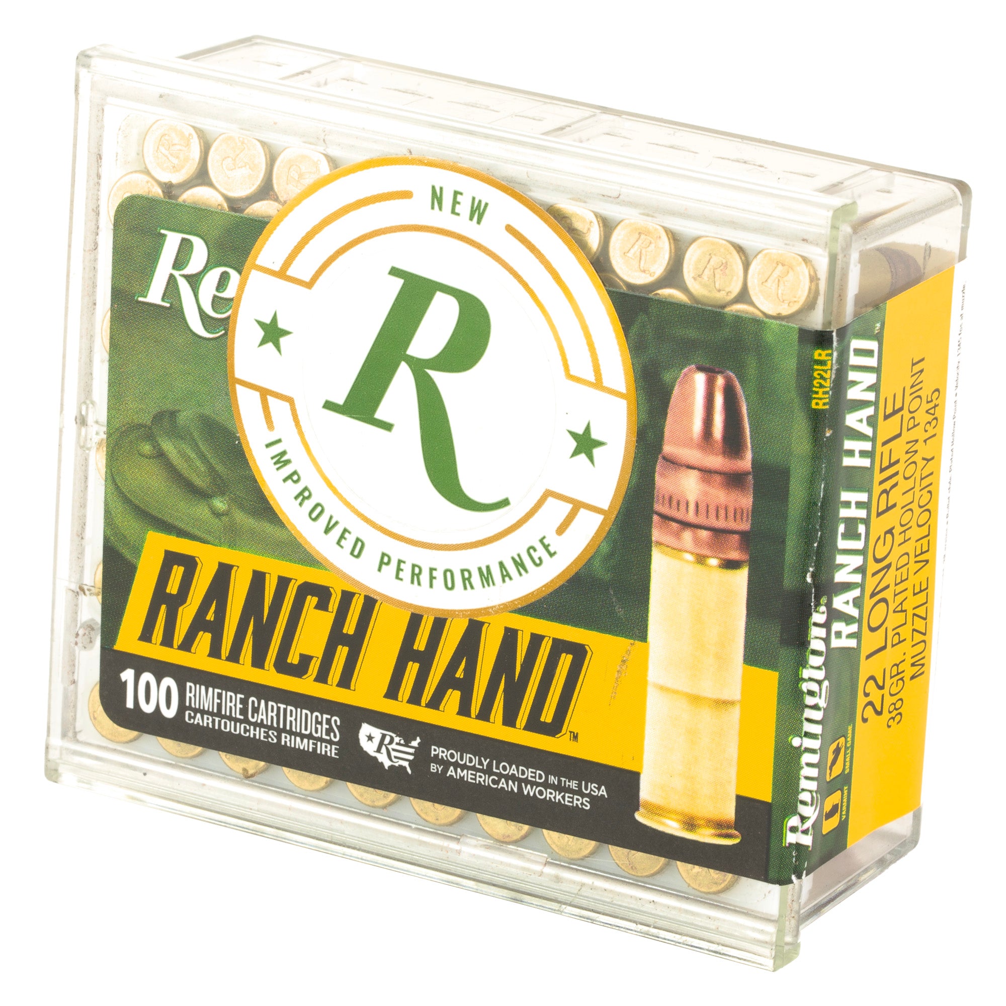Remington Ranch Hand .22LR 38 Grain Hollow Point Ammunition - 100 Rounds
