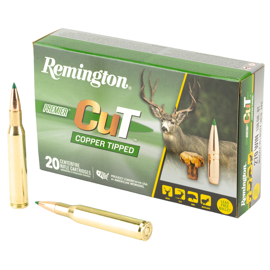 Remington Premier CuT 270 Winchester 130 Grain Copper Bullets - Pack of 20