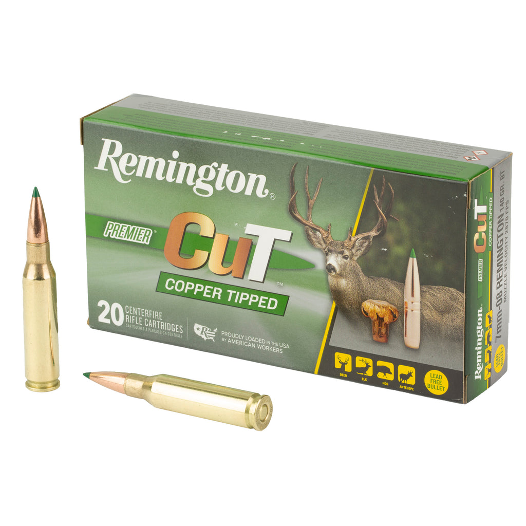 Remington Premier CuT Copper Bullet for 7mm-08 Remington, 140 Grain, Box of 20