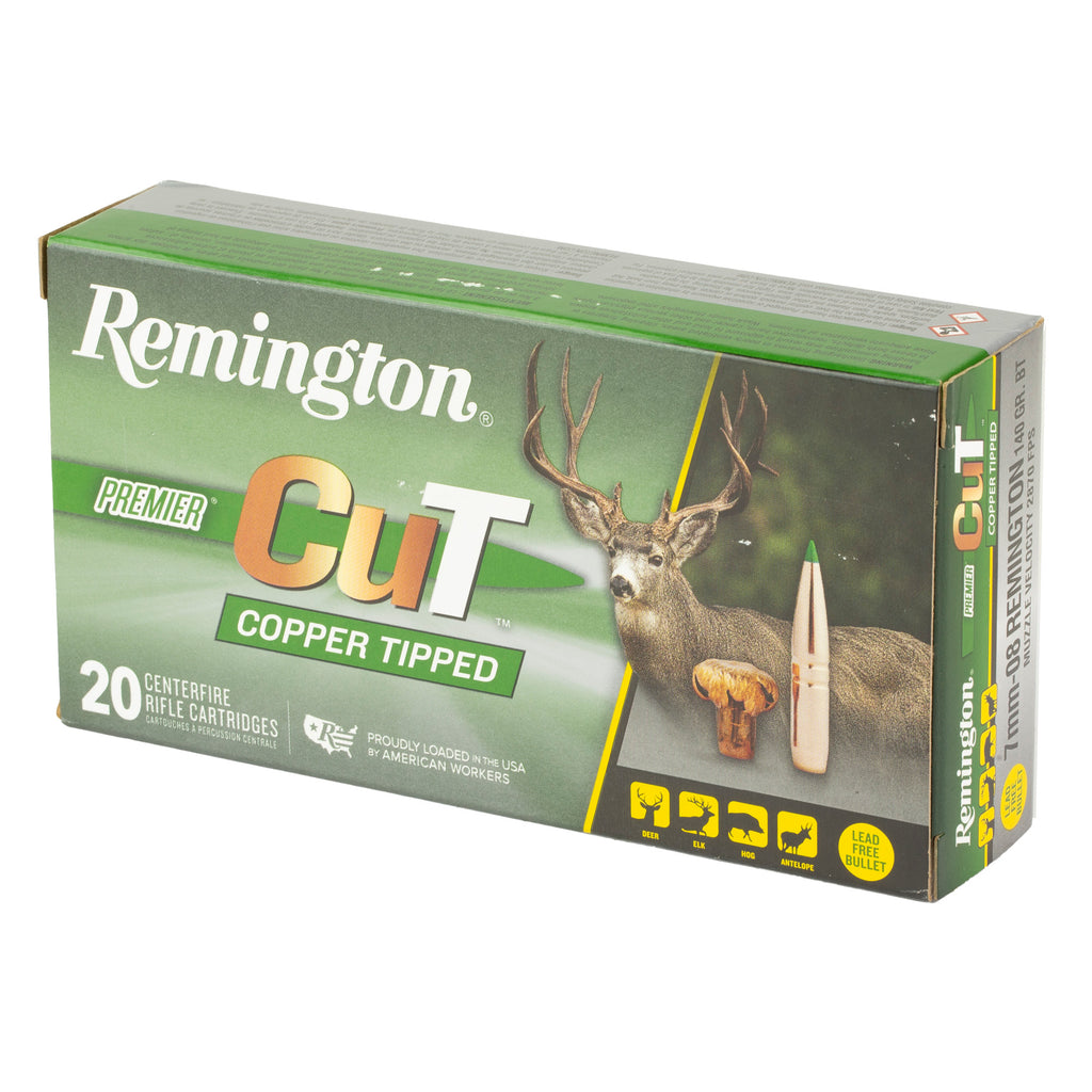 Remington Premier CuT Copper Bullet for 7mm-08 Remington, 140 Grain, Box of 20