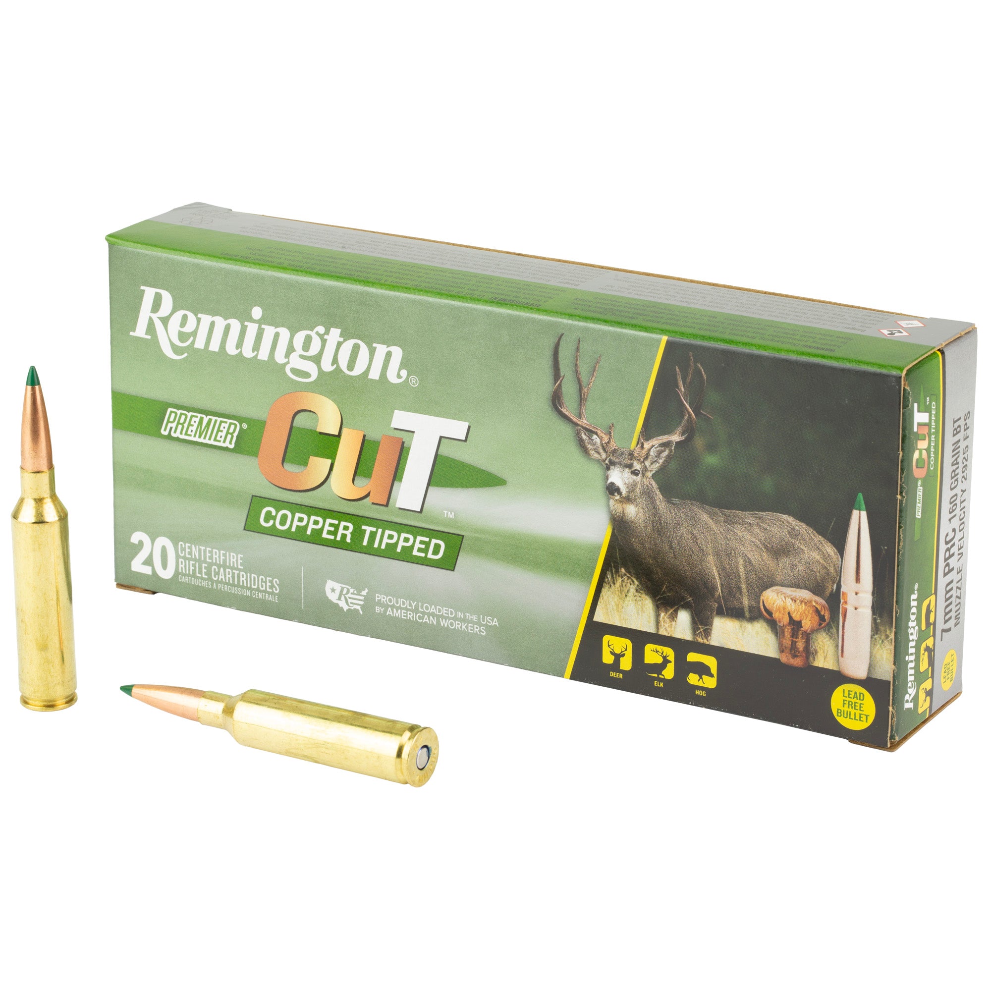 Remington Premier CuT Copper Bullet for 7mm PRC – 160 Grain, Box of 20