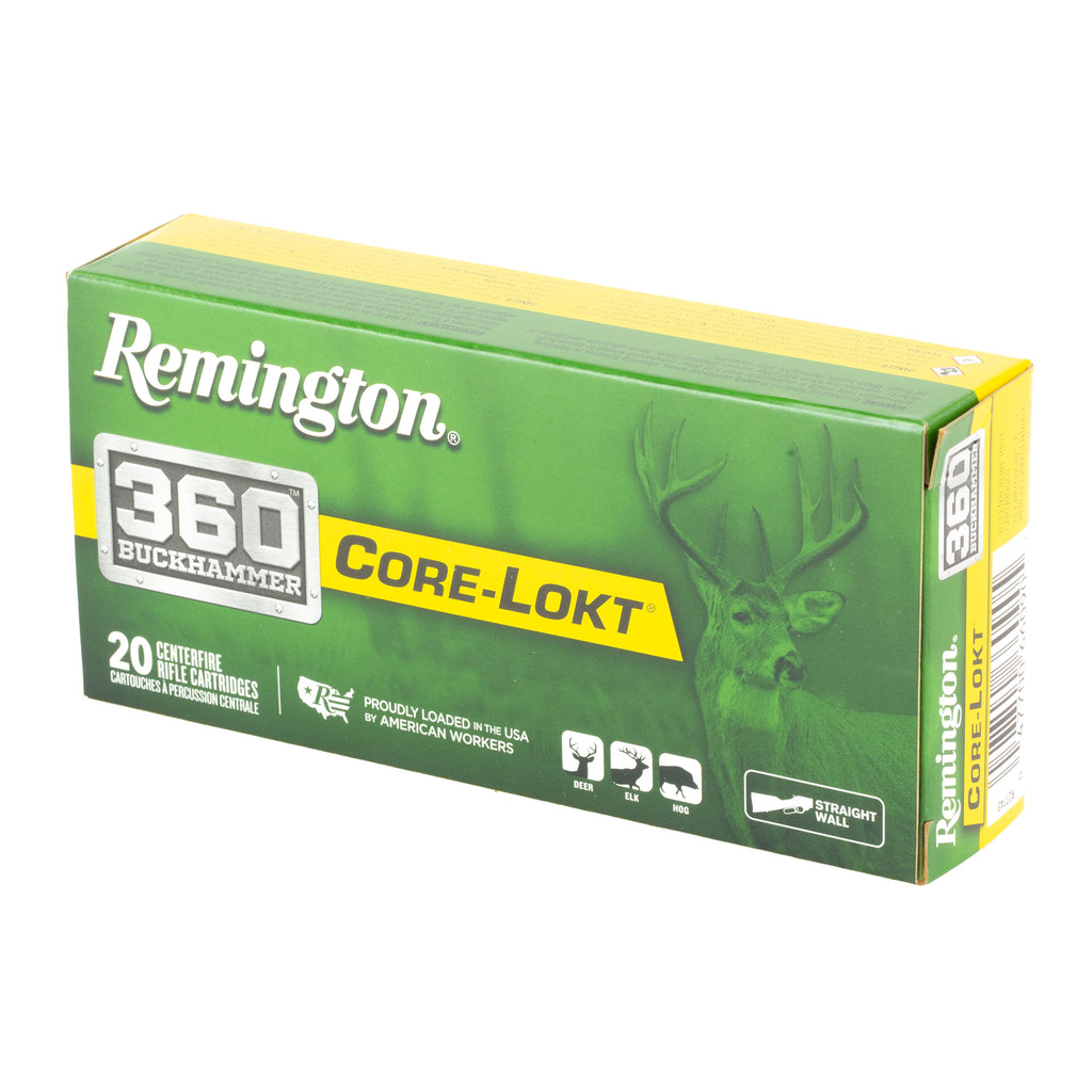 Remington Core Lokt 360 Buckhammer 200-Grain Soft Point Ammunition, 20 Rounds per Box