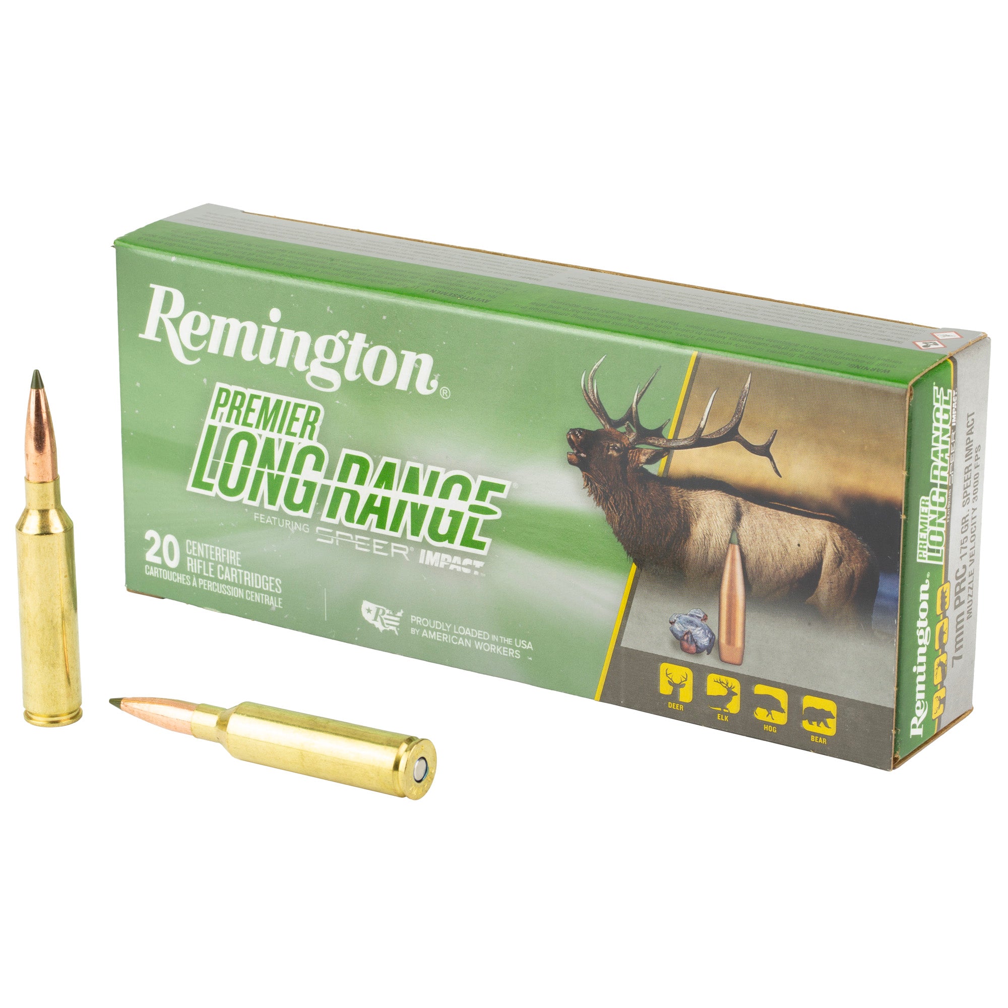 Remington Speer Impact 7mm PRC 175 Grain Polymer Tip Loaded Ammunition (20 Rounds Per Box)