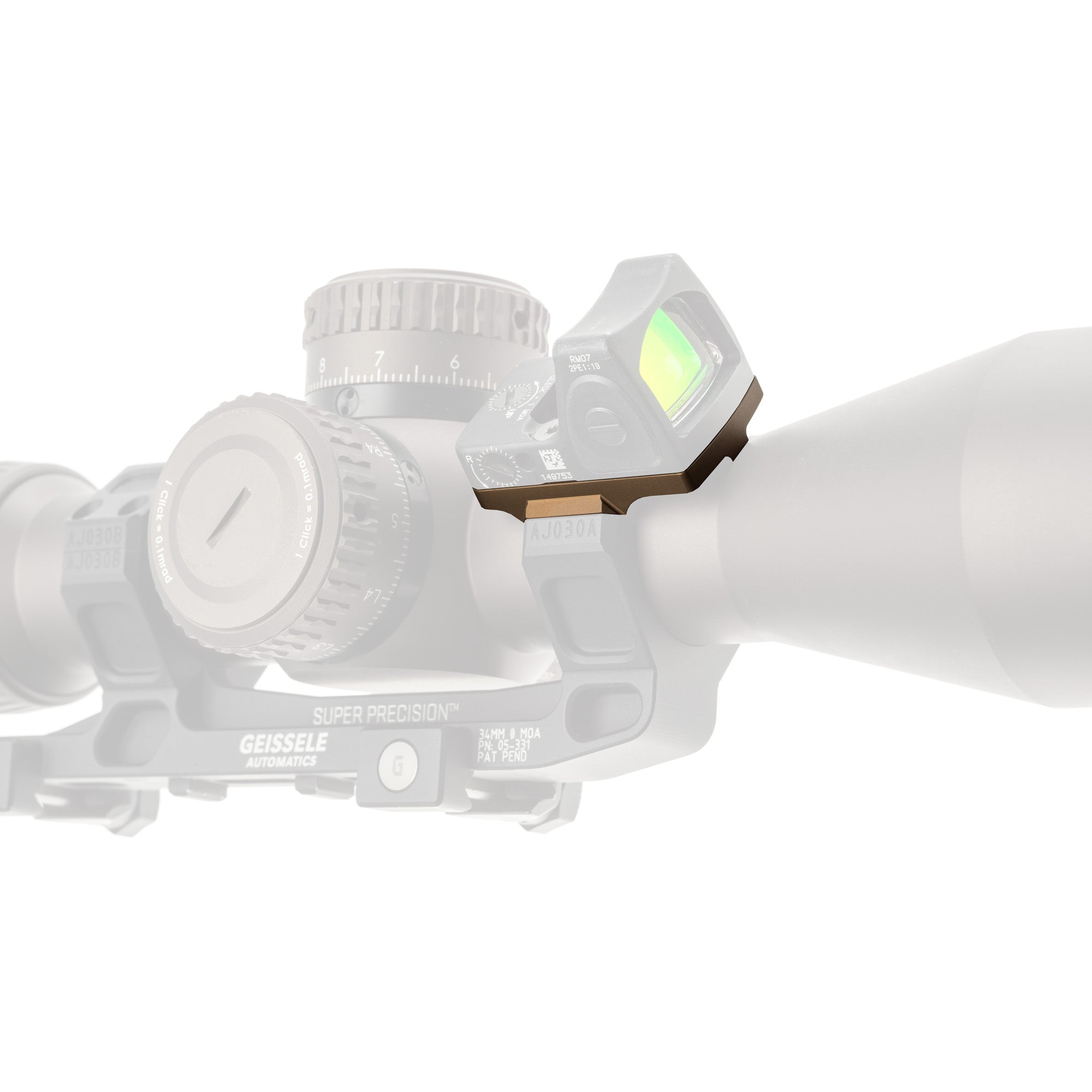 Reptilia ROF-45 34mm Scope Ring with RMR Mount in Flat Dark Earth